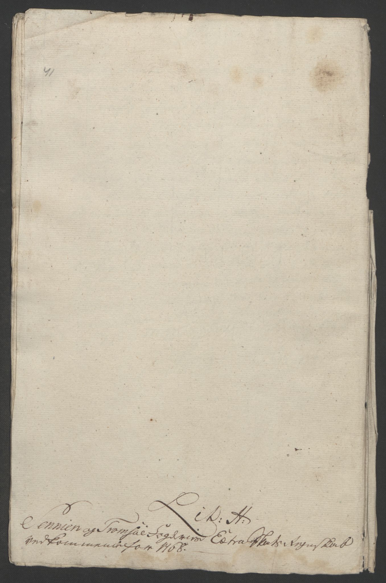 Rentekammeret inntil 1814, Realistisk ordnet avdeling, RA/EA-4070/Ol/L0022b: [Gg 10]: Ekstraskatten, 23.09.1762. Senja og Troms, 1765-1768, p. 293