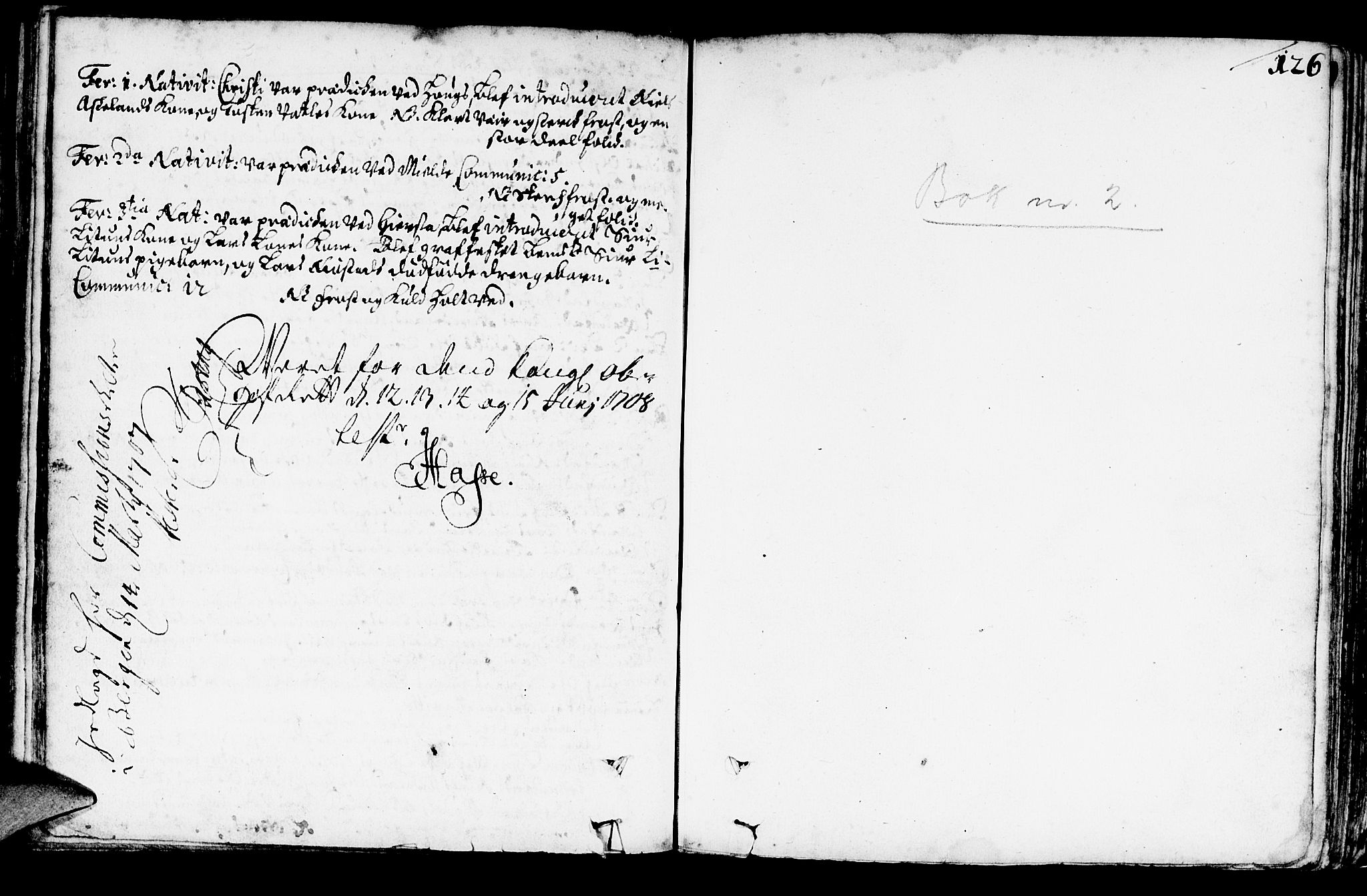 Haus sokneprestembete, AV/SAB-A-75601/H/Haa: Parish register (official) no. A 1, 1691-1712, p. 126