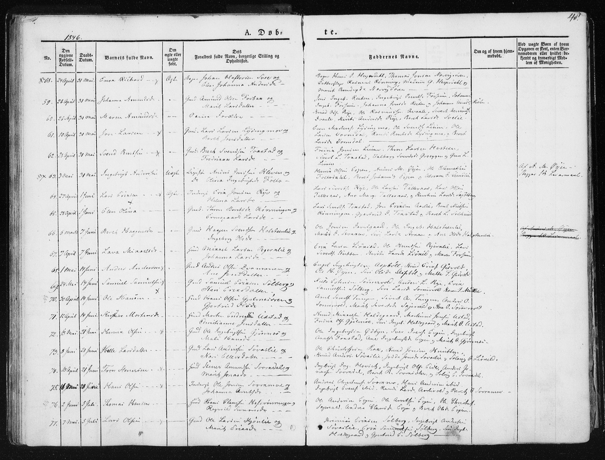 Ministerialprotokoller, klokkerbøker og fødselsregistre - Sør-Trøndelag, AV/SAT-A-1456/668/L0805: Parish register (official) no. 668A05, 1840-1853, p. 48