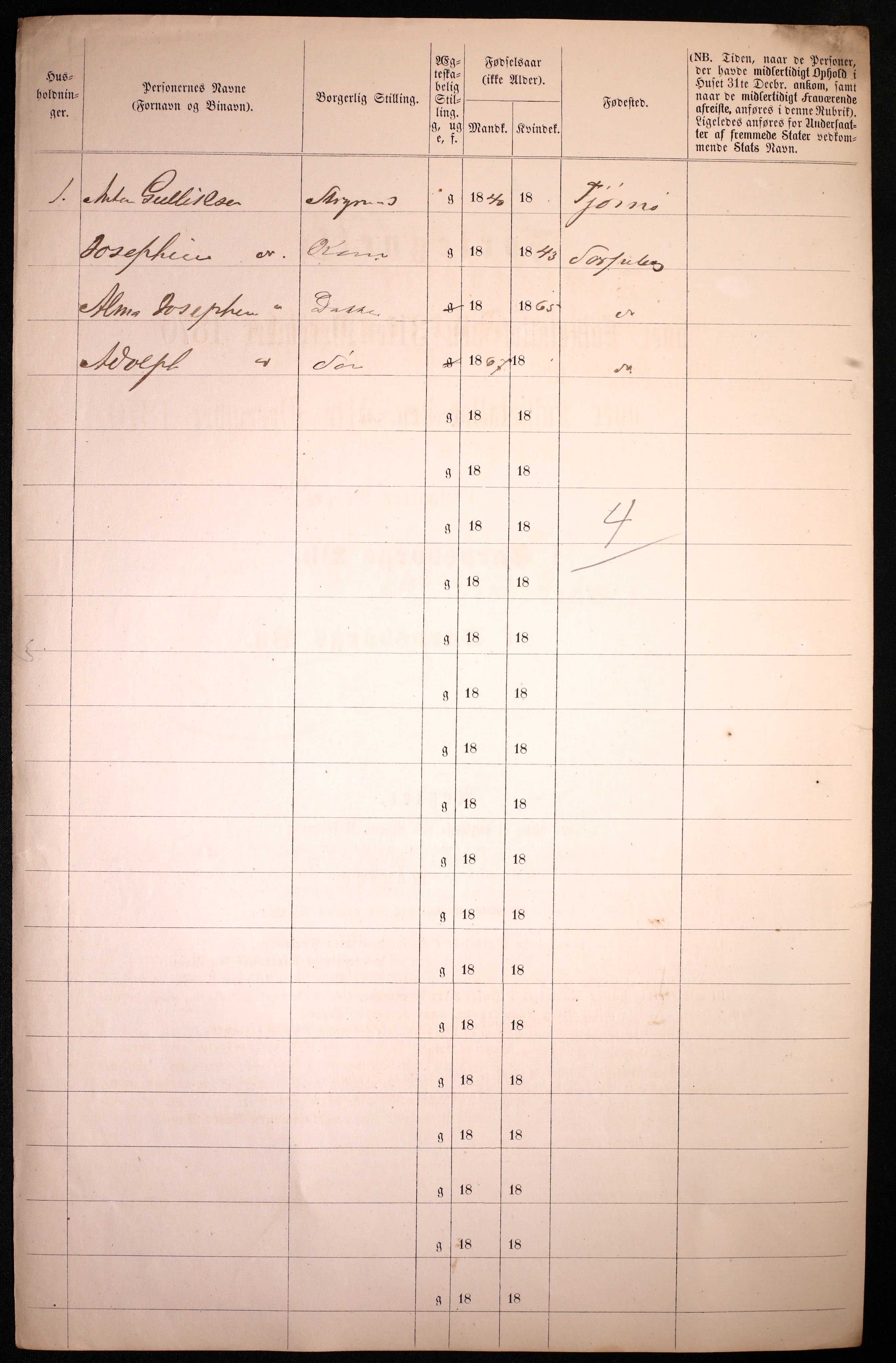 RA, 1870 census for 0102 Sarpsborg, 1870, p. 544