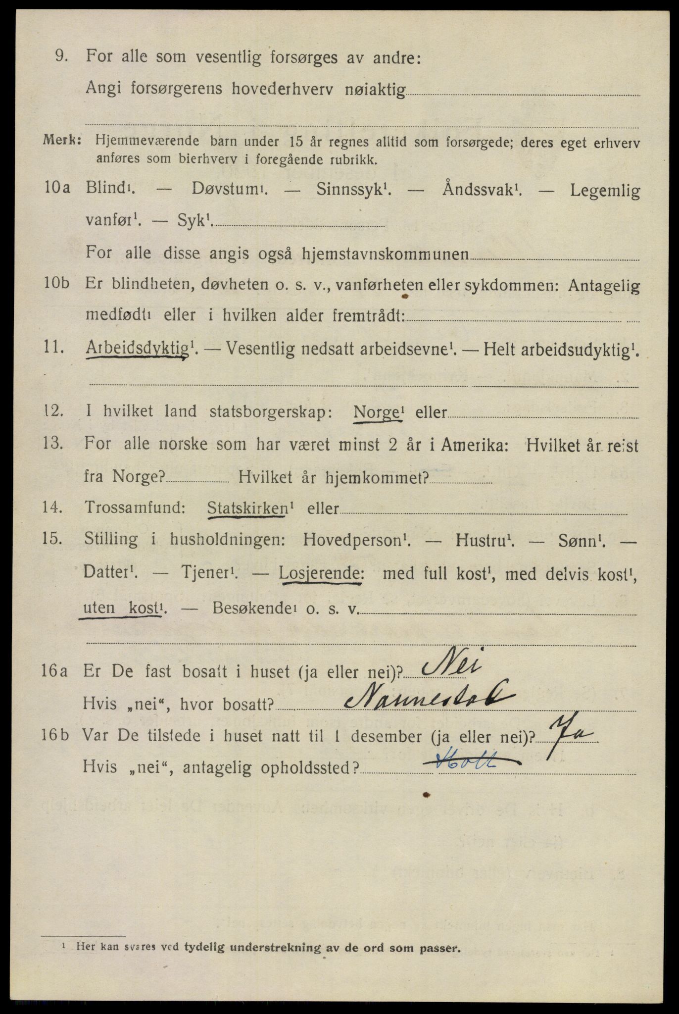 SAO, 1920 census for Ullensaker, 1920, p. 7234