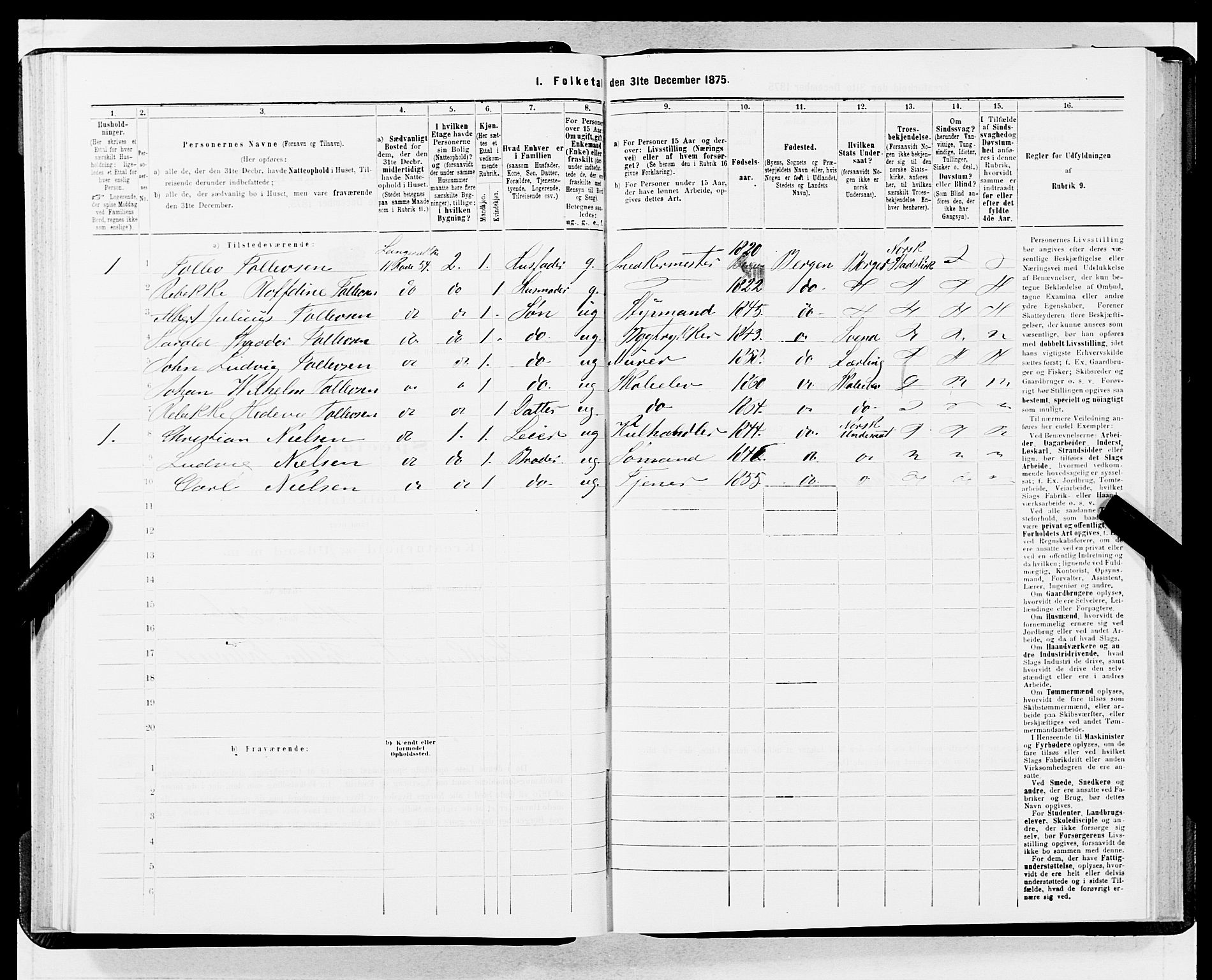 SAB, 1875 census for 1301 Bergen, 1875, p. 2384