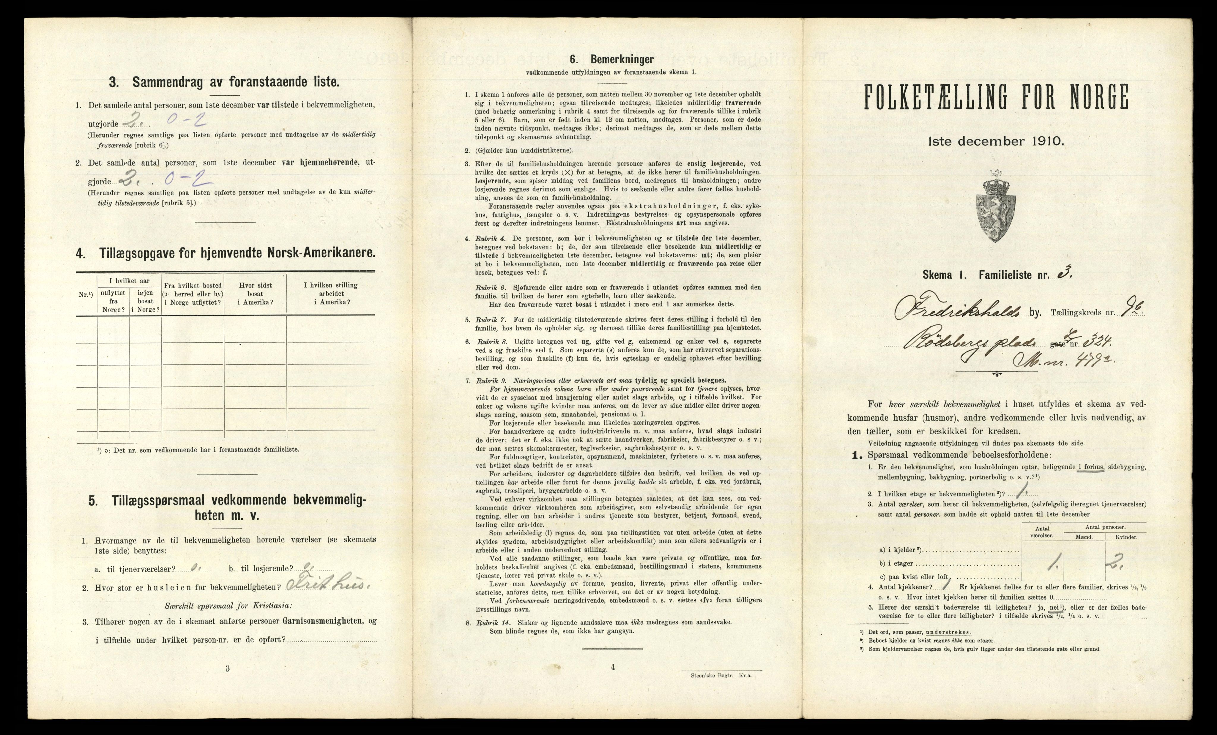 RA, 1910 census for Fredrikshald, 1910, p. 2784