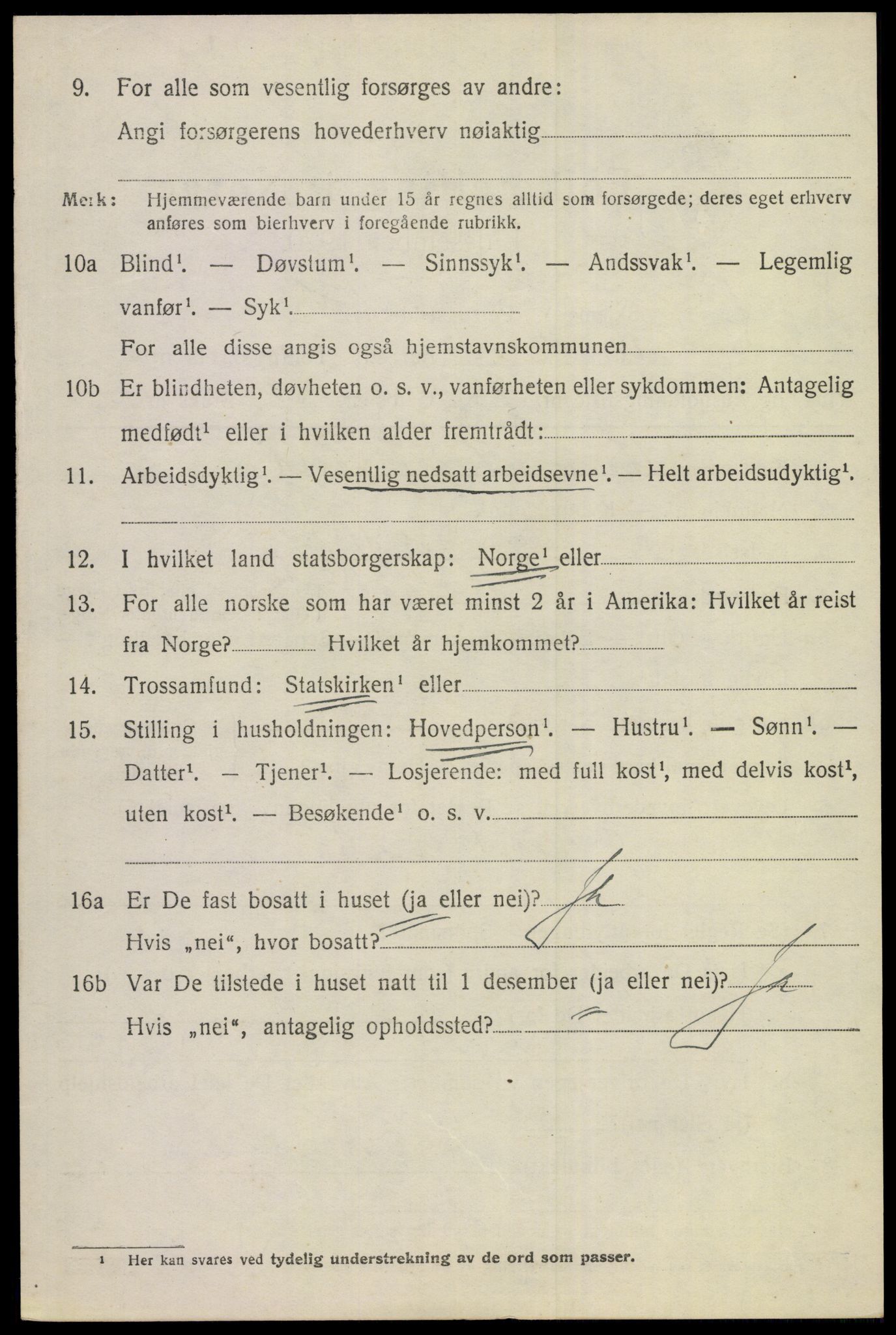 SAKO, 1920 census for Hole, 1920, p. 2720