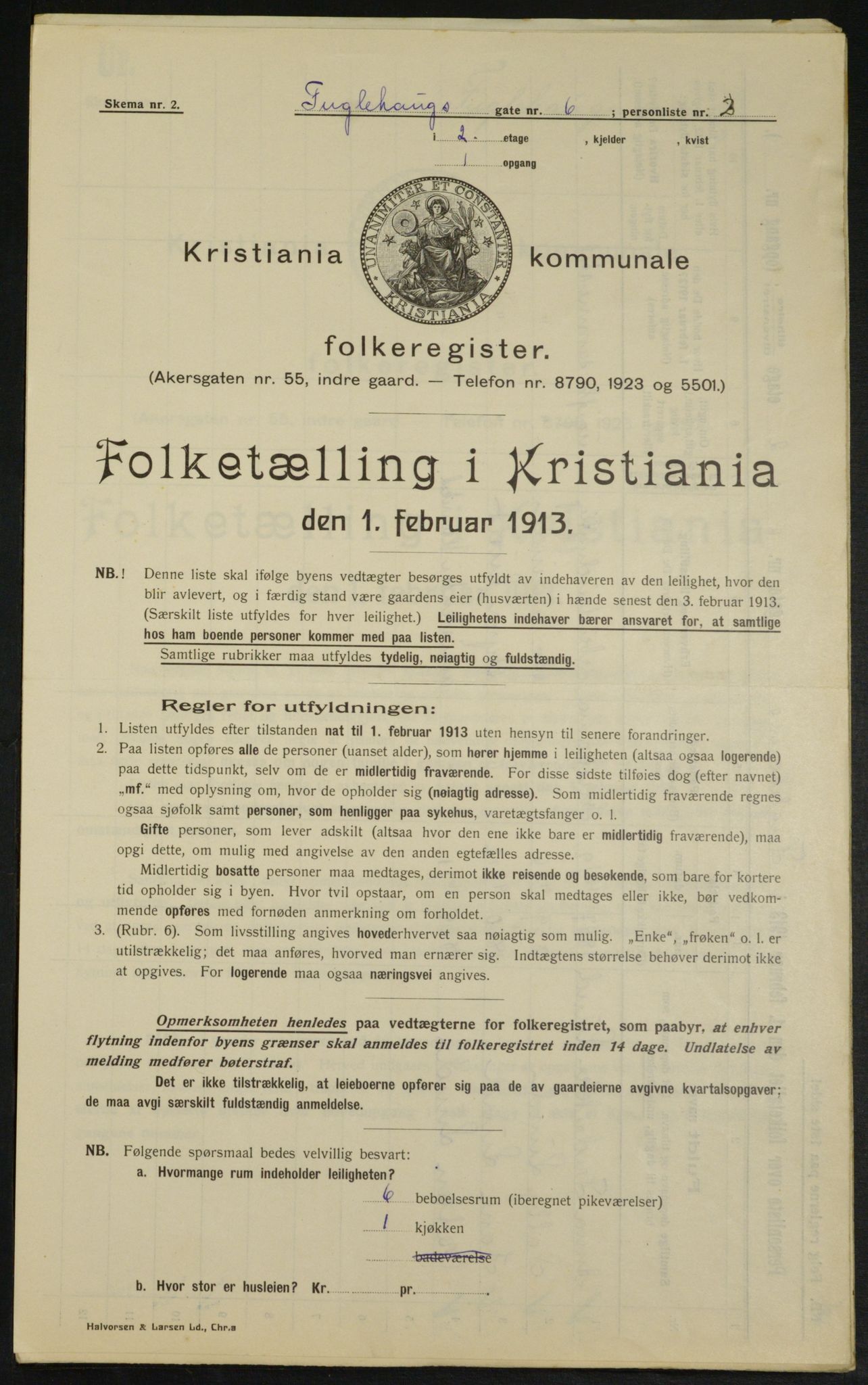 OBA, Municipal Census 1913 for Kristiania, 1913, p. 28502