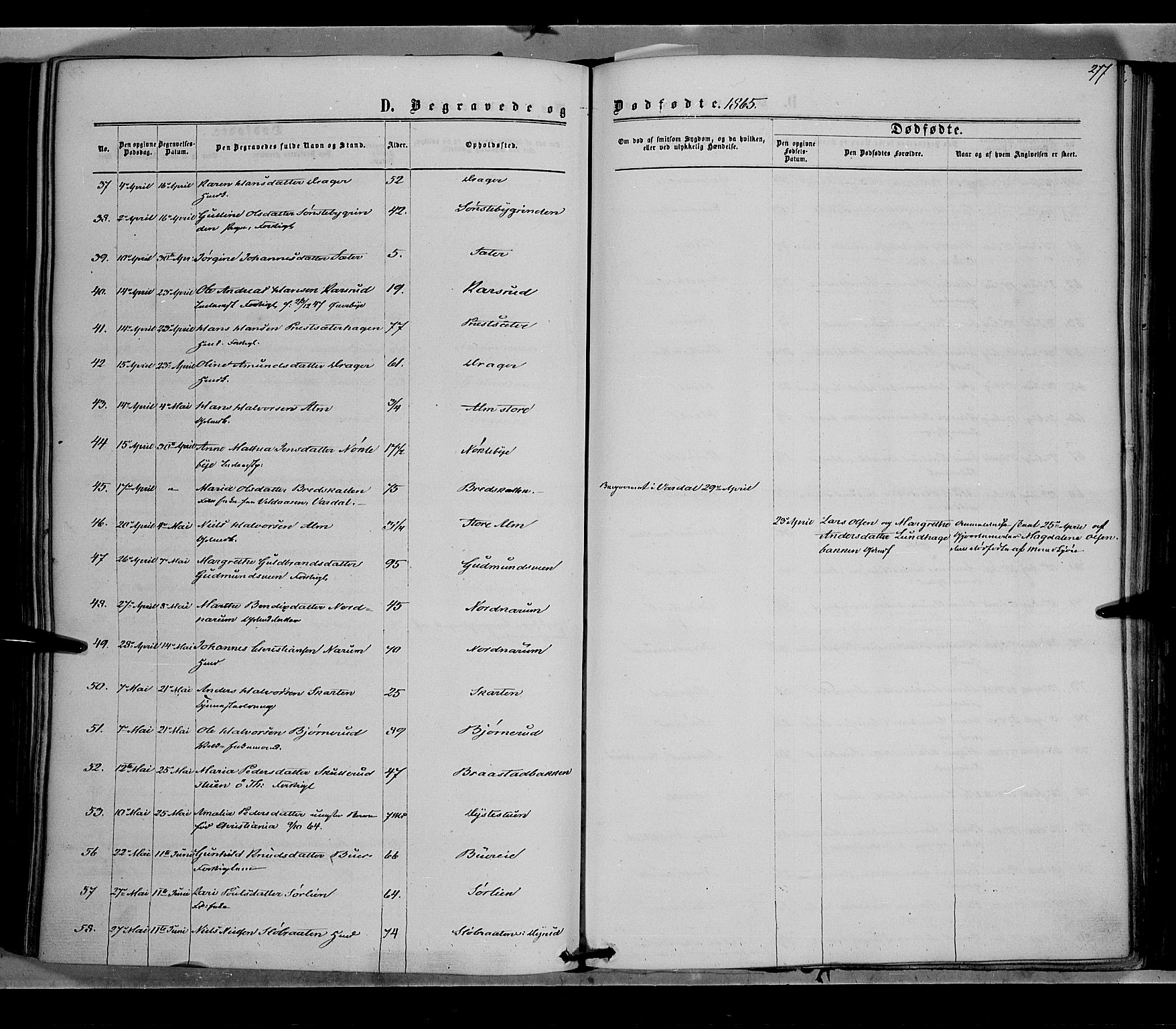 Vestre Toten prestekontor, AV/SAH-PREST-108/H/Ha/Haa/L0007: Parish register (official) no. 7, 1862-1869, p. 277