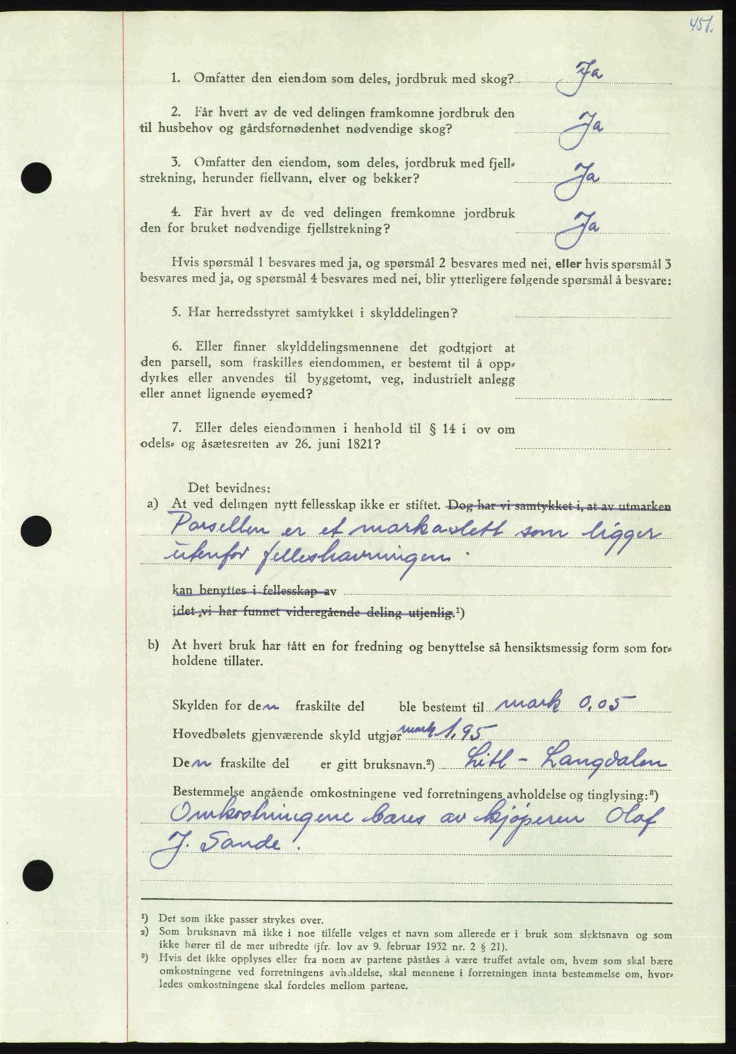 Nordmøre sorenskriveri, AV/SAT-A-4132/1/2/2Ca: Mortgage book no. A106, 1947-1947, Diary no: : 2376/1947