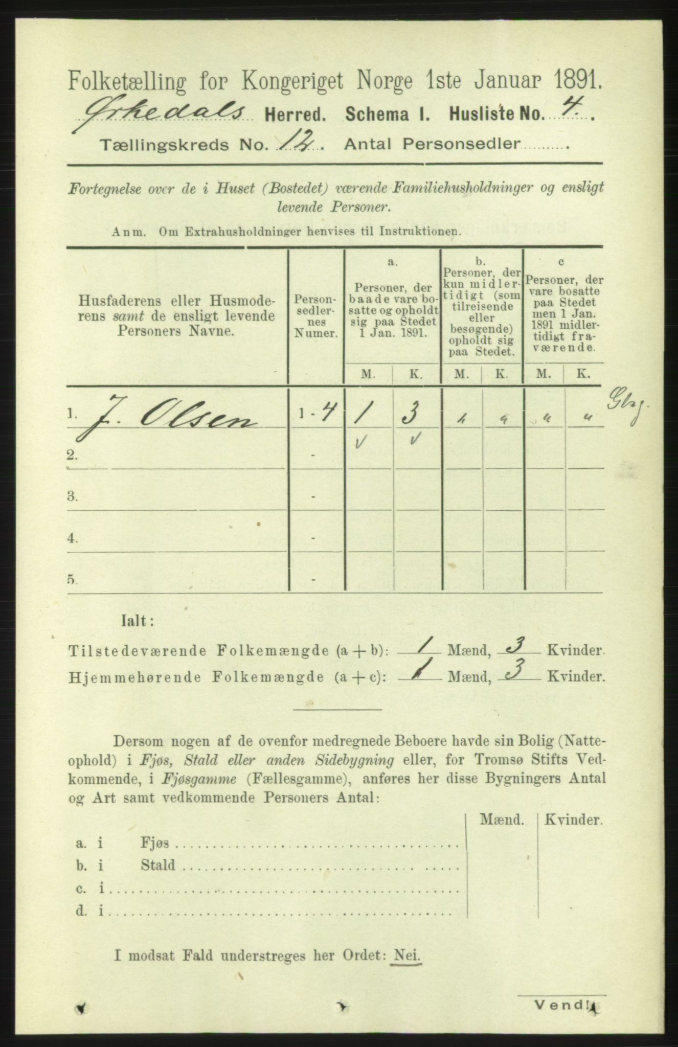 RA, 1891 census for 1638 Orkdal, 1891, p. 5519