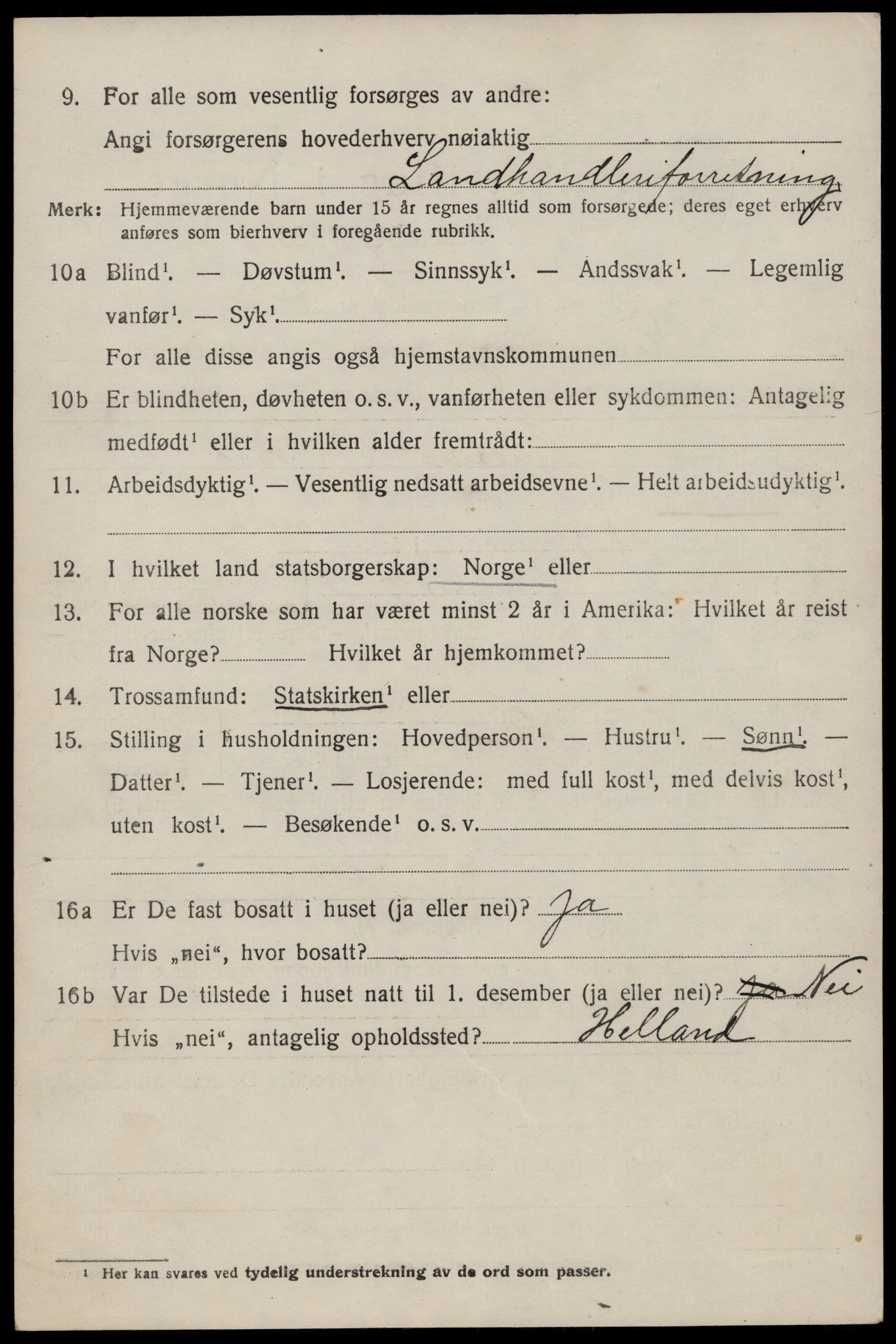 SAST, 1920 census for Rennesøy, 1920, p. 1007