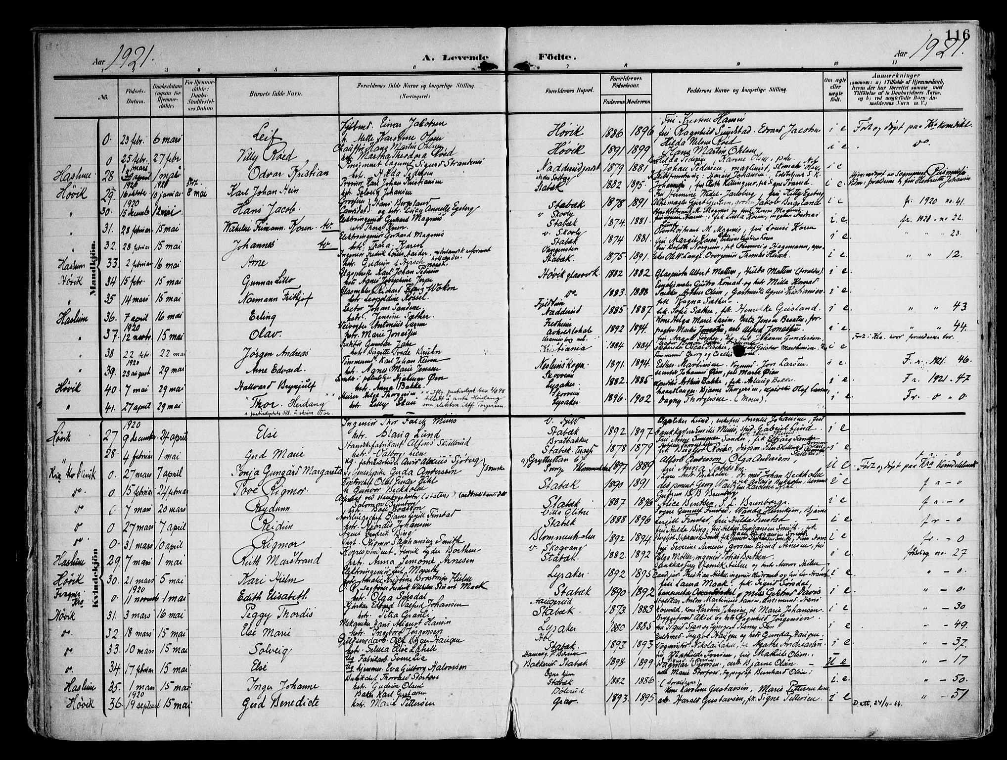 Østre Bærum prestekontor Kirkebøker, AV/SAO-A-10887/F/Fa/L0001: Parish register (official) no. 1, 1905-1924, p. 116