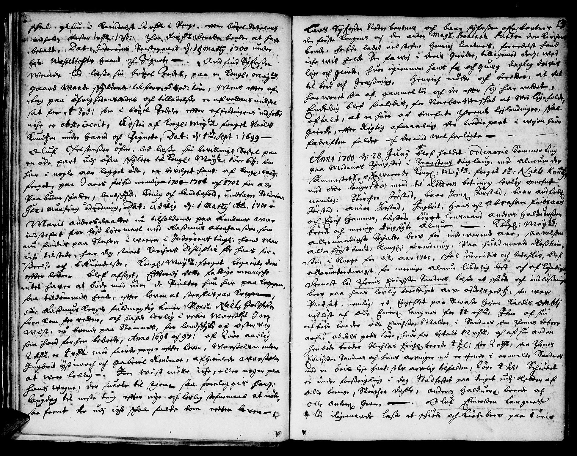 Inderøy sorenskriveri, AV/SAT-A-4147/1/1/1A/L0004: Tingbok, 1700-1703, p. 12b-13a