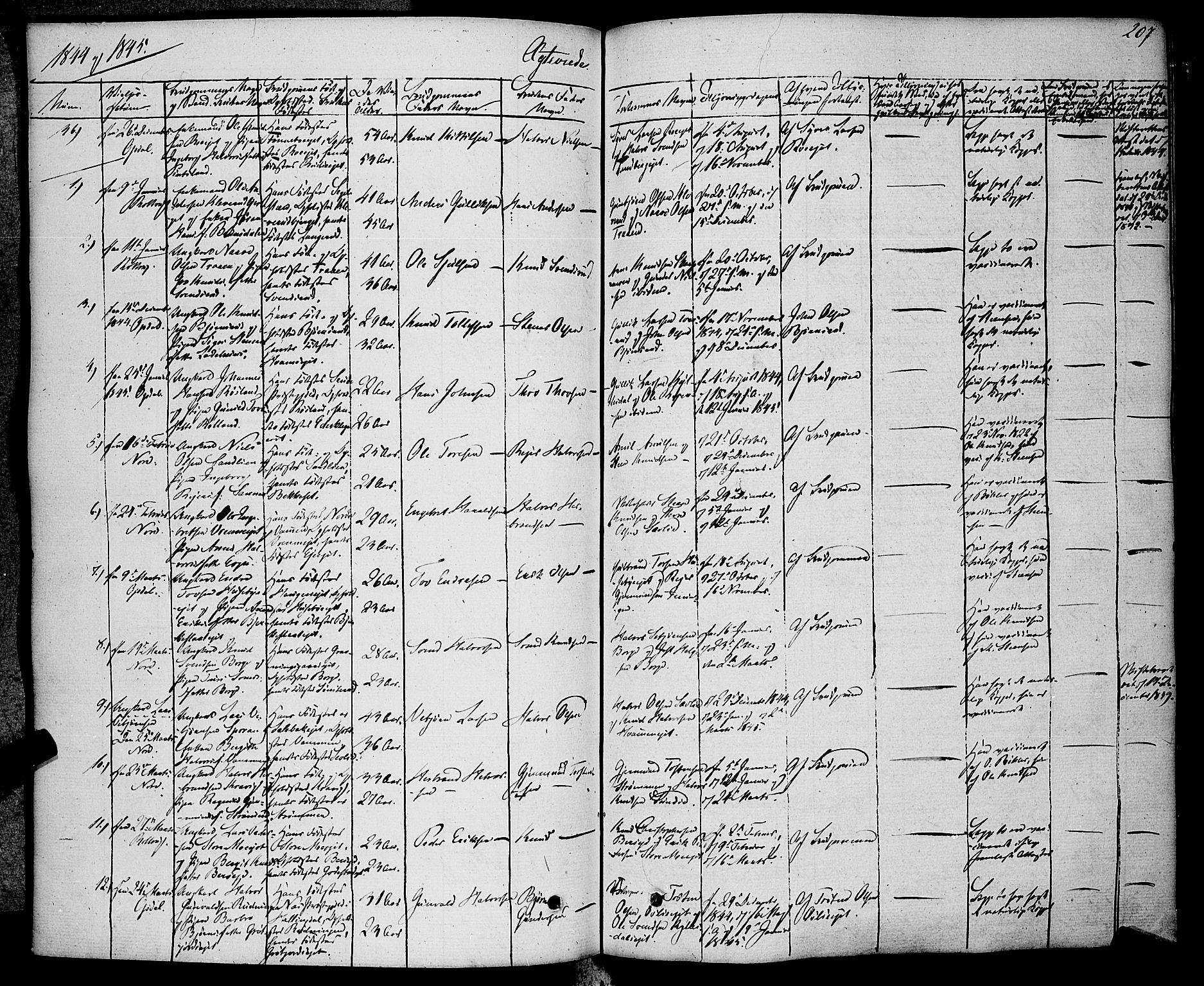 Rollag kirkebøker, AV/SAKO-A-240/F/Fa/L0007: Parish register (official) no. I 7, 1828-1847, p. 207