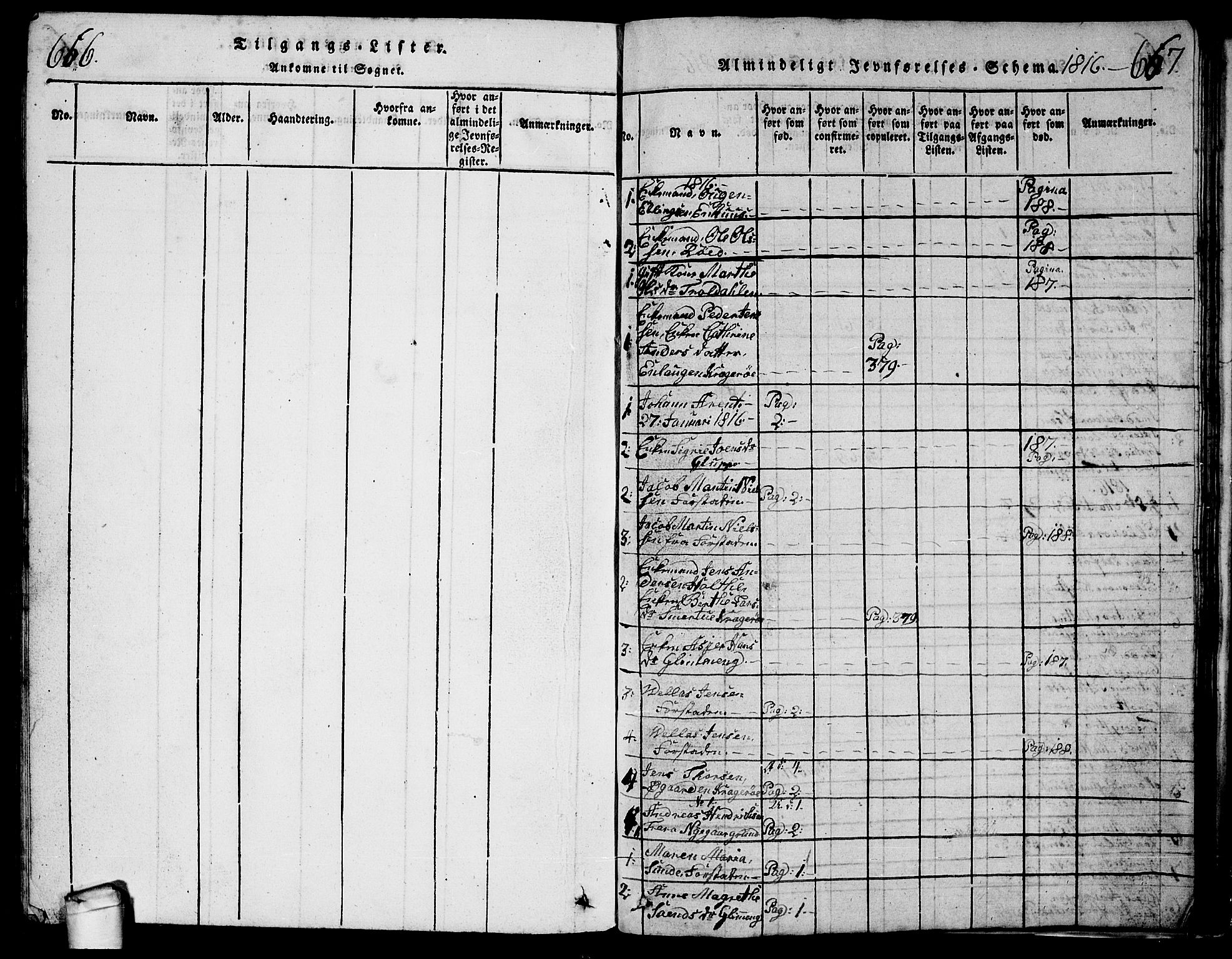 Glemmen prestekontor Kirkebøker, SAO/A-10908/G/Ga/L0001: Parish register (copy) no. 1, 1816-1838, p. 666-667
