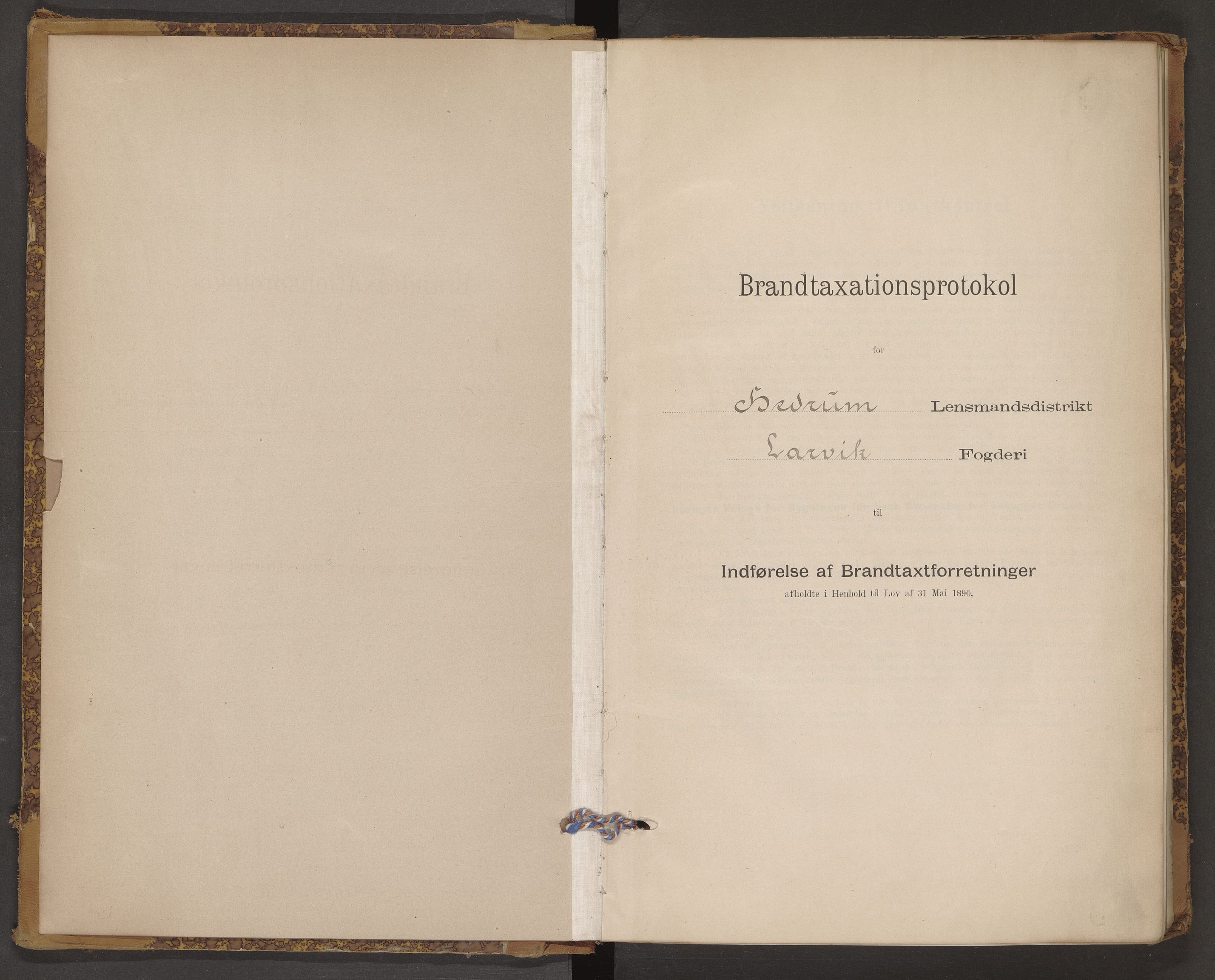 Hedrum lensmannskontor, AV/SAKO-A-536/Y/Yc/Ycb/L0001: Skjematakstprotokoll, 1894-1911