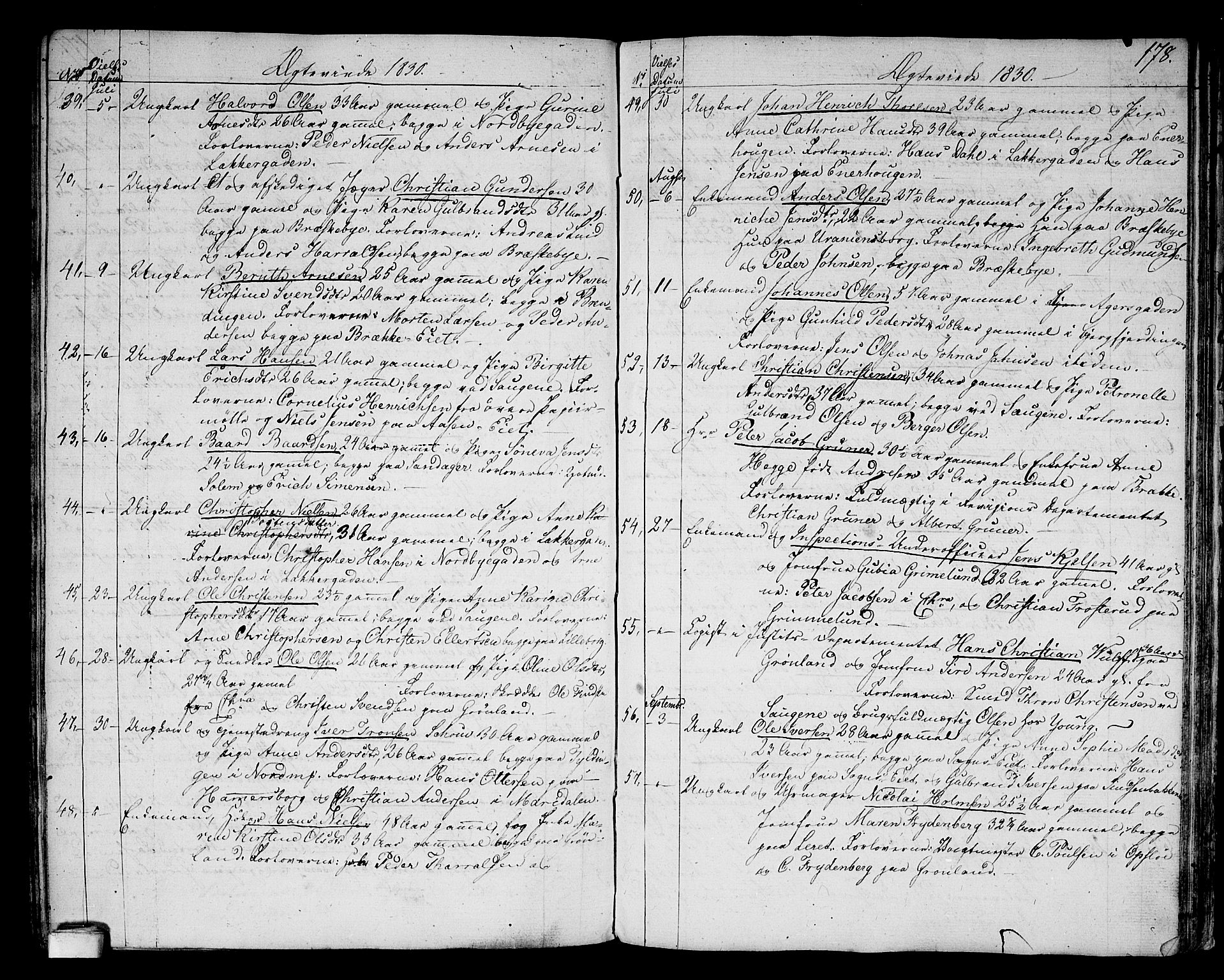 Aker prestekontor kirkebøker, AV/SAO-A-10861/G/L0006: Parish register (copy) no. 6, 1830-1838, p. 178