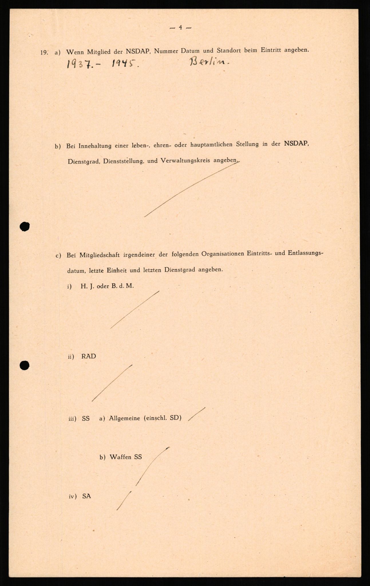 Forsvaret, Forsvarets overkommando II, AV/RA-RAFA-3915/D/Db/L0018: CI Questionaires. Tyske okkupasjonsstyrker i Norge. Tyskere., 1945-1946, p. 144