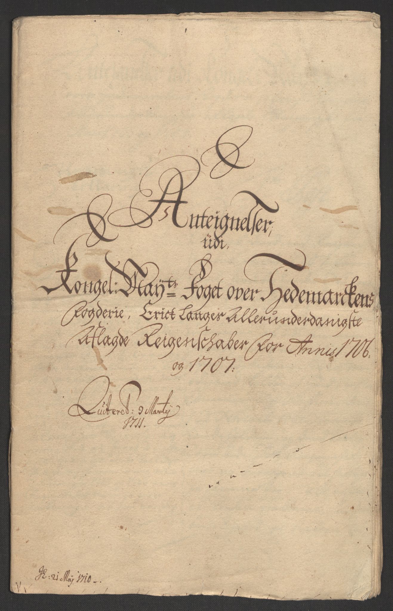 Rentekammeret inntil 1814, Reviderte regnskaper, Fogderegnskap, RA/EA-4092/R16/L1043: Fogderegnskap Hedmark, 1706-1707, p. 473