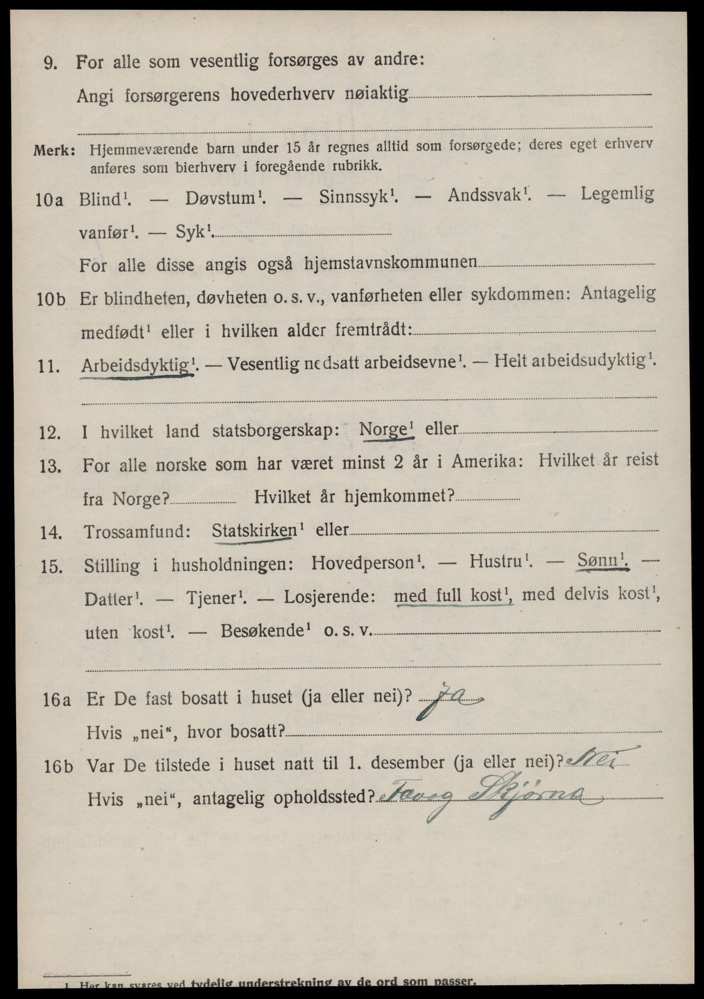 SAT, 1920 census for Edøy, 1920, p. 509