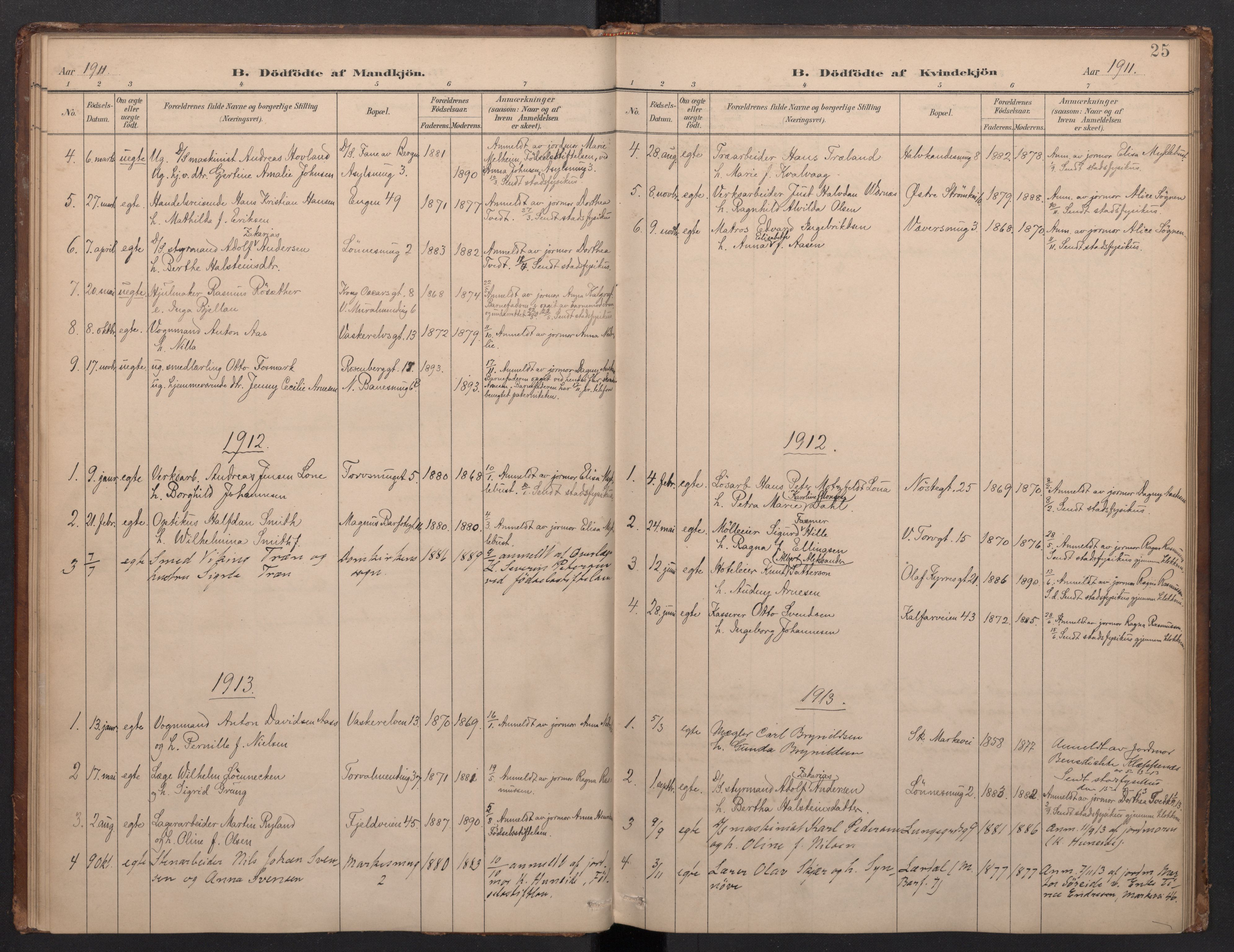 Domkirken sokneprestembete, SAB/A-74801/H/Haa/L0049: Parish register (official) no. G 1, 1882-1922, p. 24b-25a