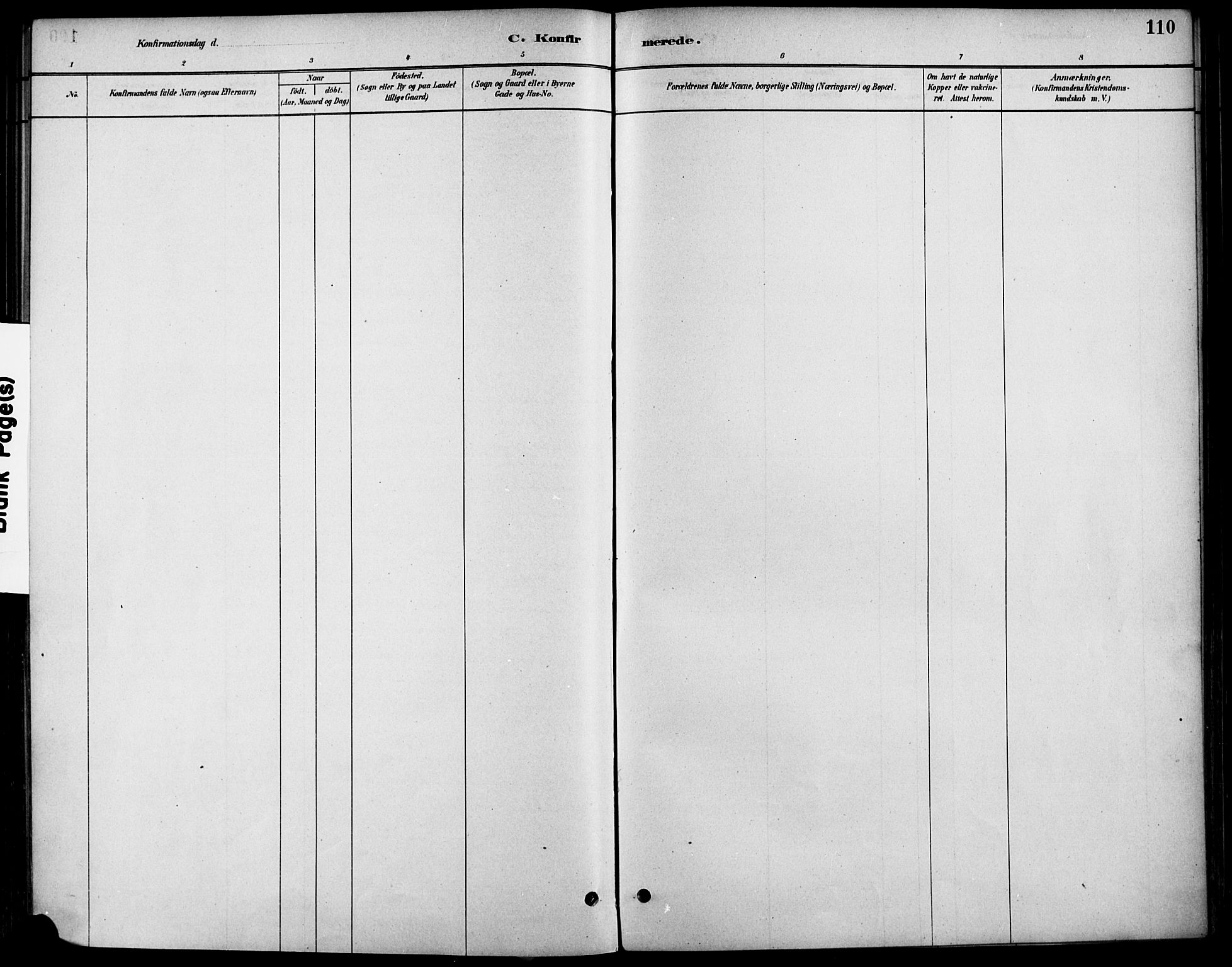 Høland prestekontor Kirkebøker, AV/SAO-A-10346a/F/Fb/L0001: Parish register (official) no. II 1, 1880-1897, p. 110