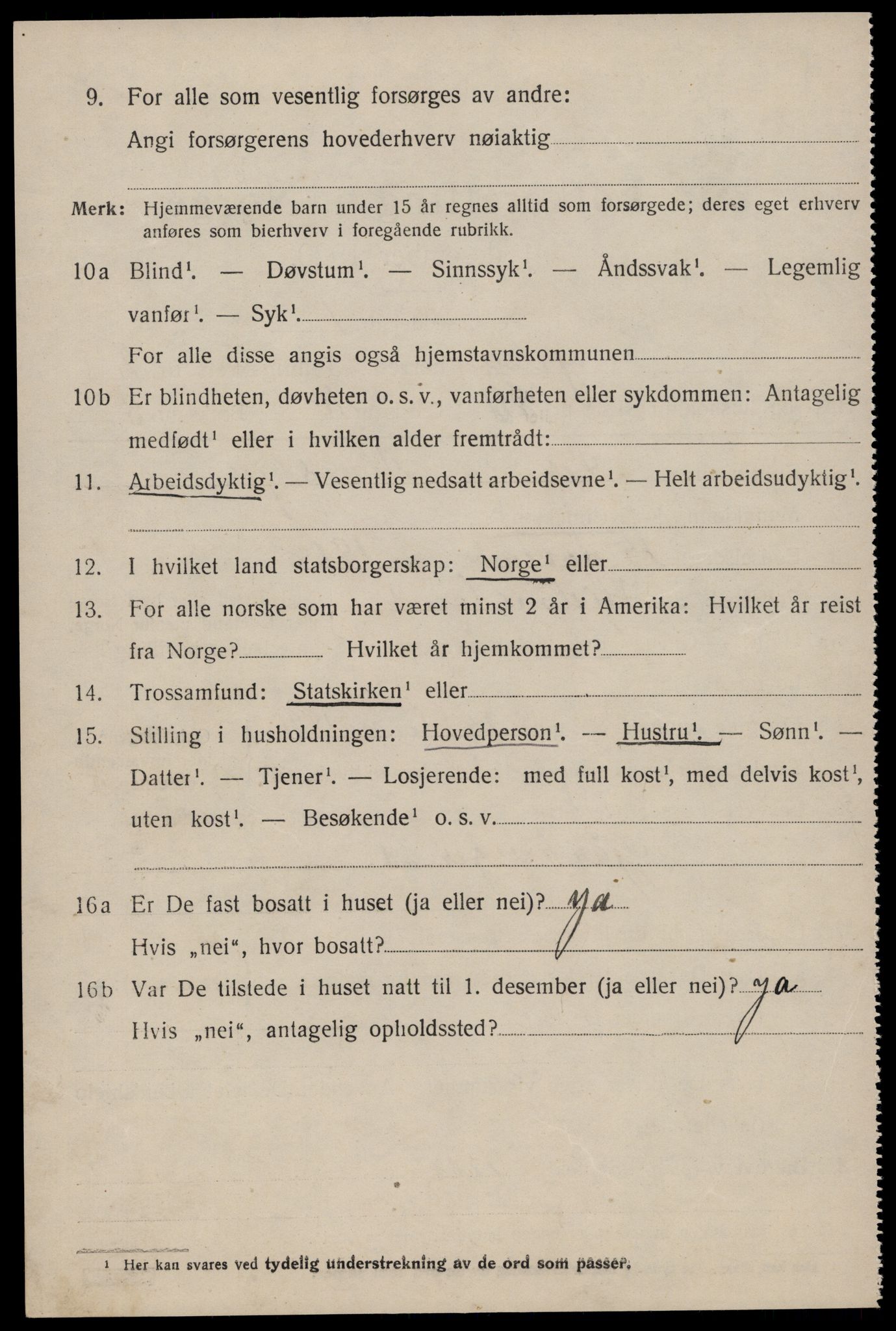 SAST, 1920 census for Jelsa, 1920, p. 941