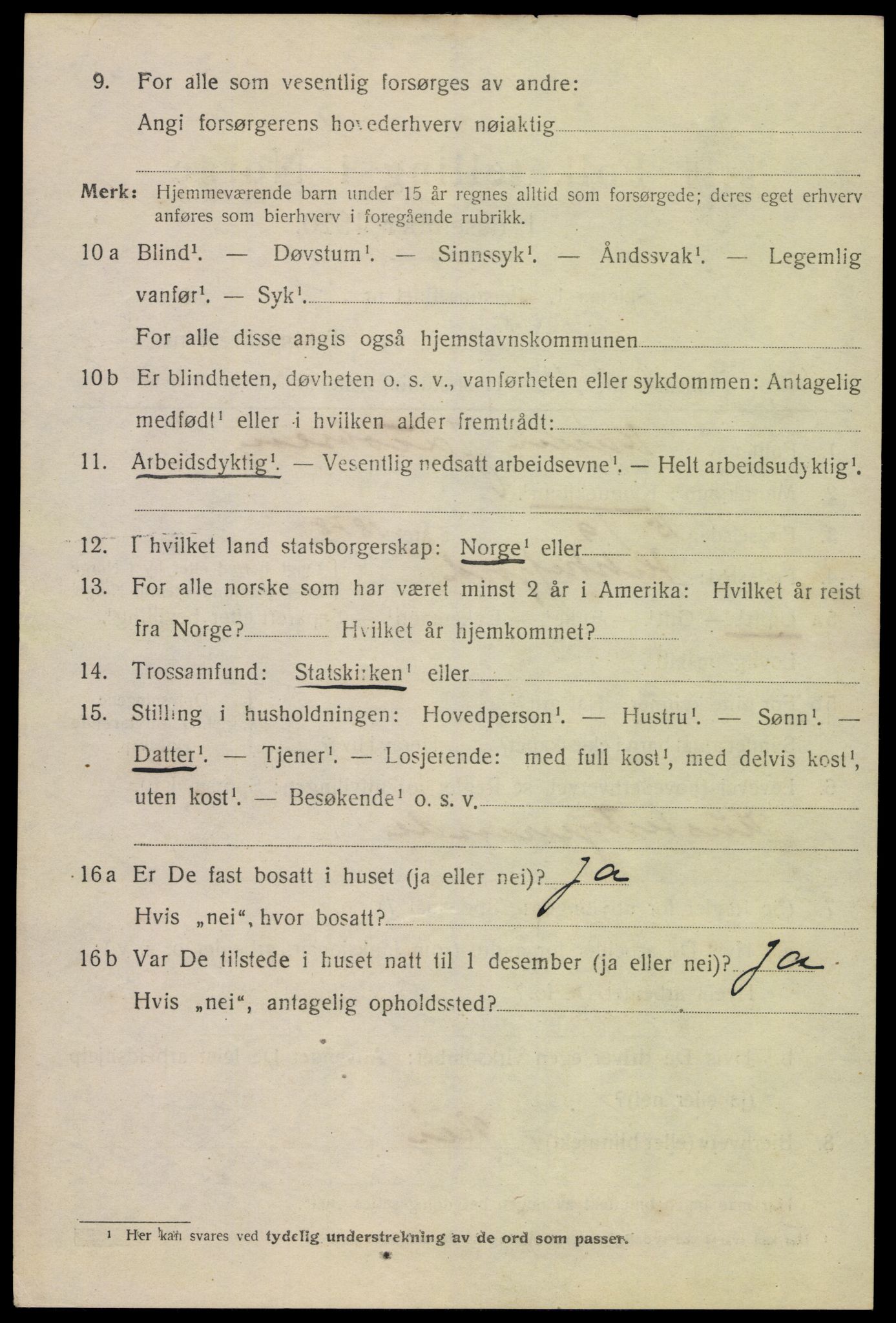 SAK, 1920 census for Flekkefjord, 1920, p. 3375