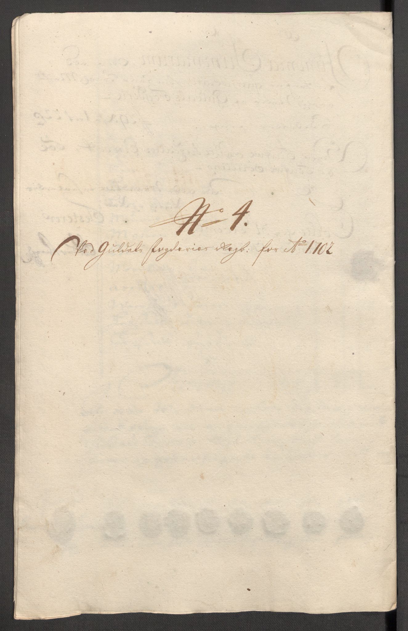 Rentekammeret inntil 1814, Reviderte regnskaper, Fogderegnskap, AV/RA-EA-4092/R60/L3952: Fogderegnskap Orkdal og Gauldal, 1702, p. 288