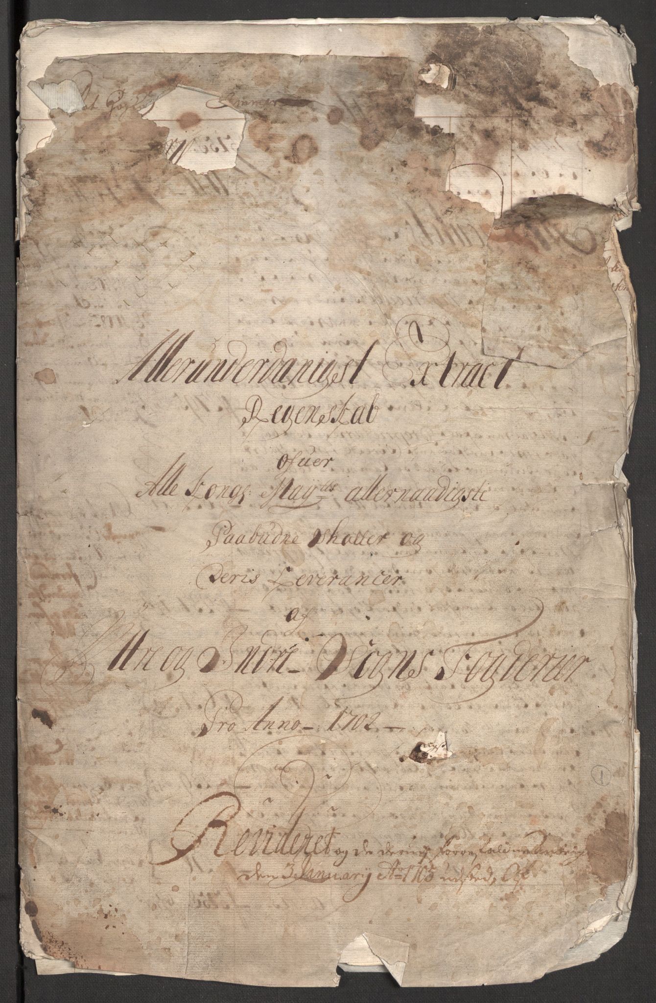 Rentekammeret inntil 1814, Reviderte regnskaper, Fogderegnskap, AV/RA-EA-4092/R52/L3312: Fogderegnskap Sogn, 1702, p. 3