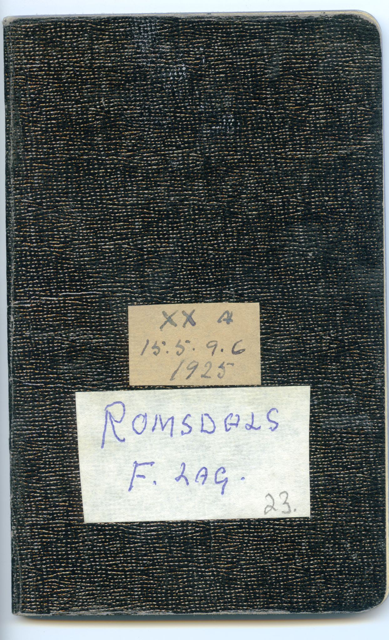 Gerhard Kjølås-arkivet, FMFB/A-1081/F/L0023: Bok XXa, 1925