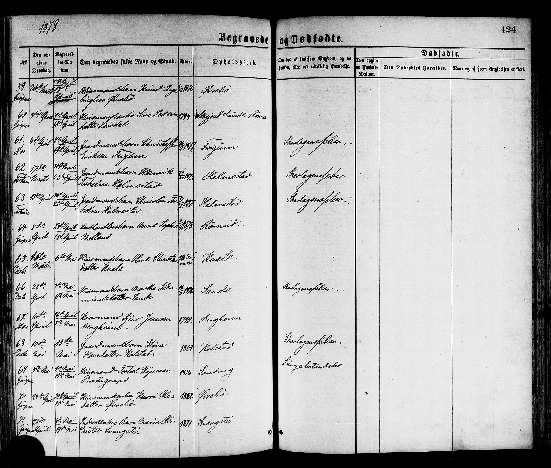 Luster sokneprestembete, AV/SAB-A-81101/H/Haa/Haaa/L0010: Parish register (official) no. A 10, 1871-1886, p. 424