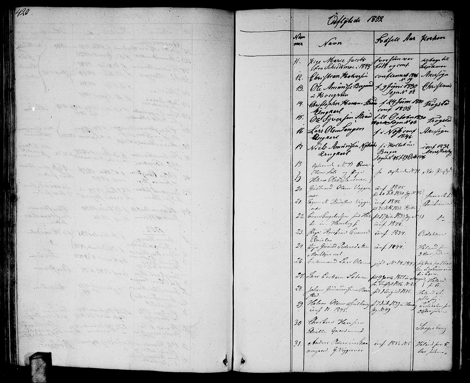 Aurskog prestekontor Kirkebøker, AV/SAO-A-10304a/G/Ga/L0002: Parish register (copy) no. I 2, 1829-1857, p. 420