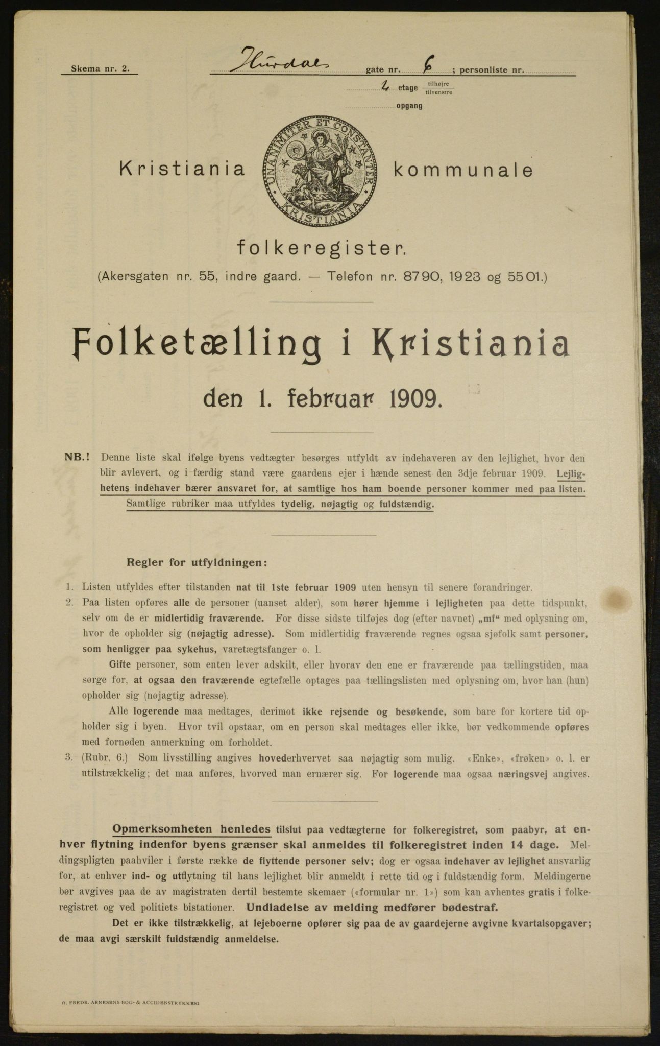 OBA, Municipal Census 1909 for Kristiania, 1909, p. 38392