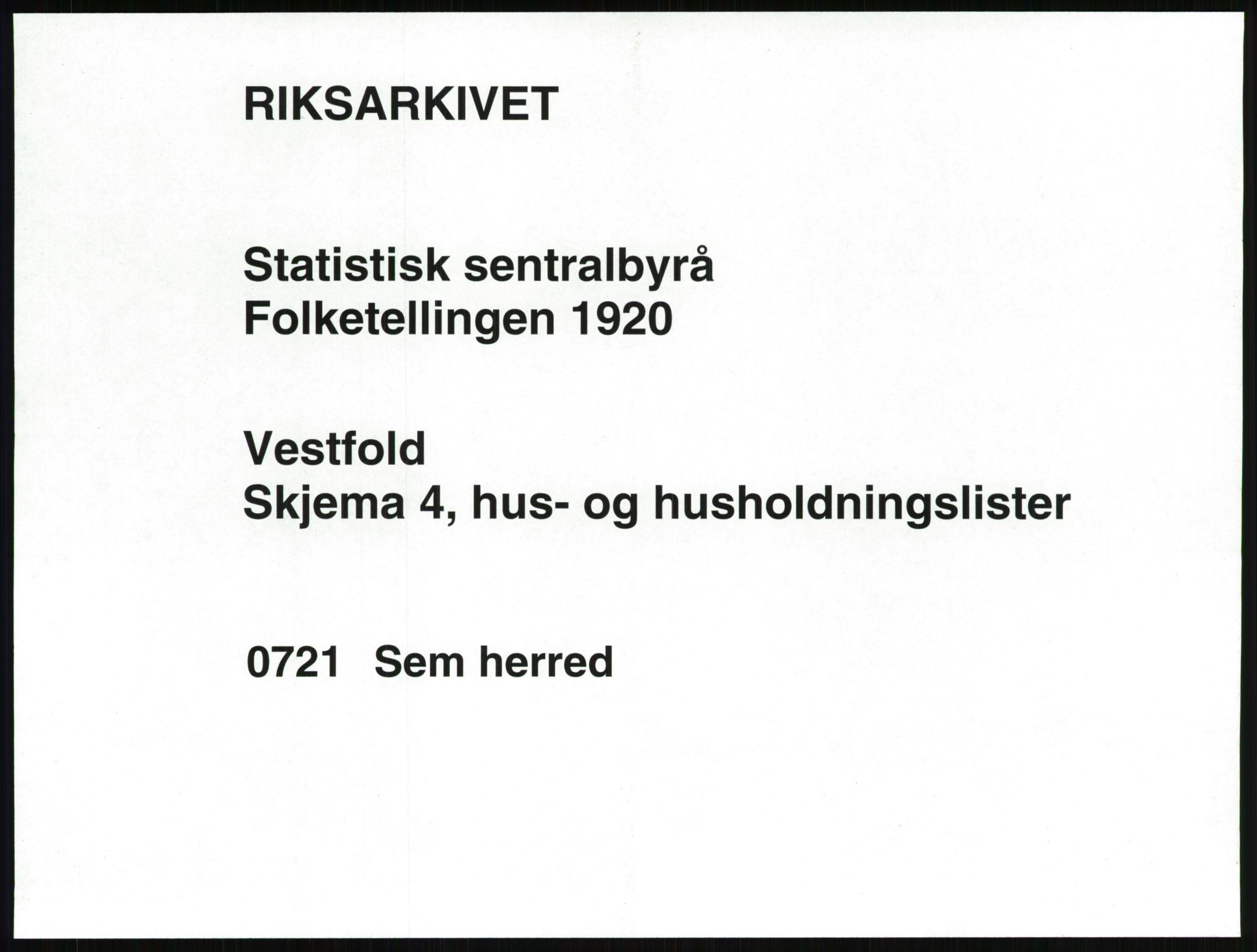 SAKO, 1920 census for Sem, 1920, p. 70