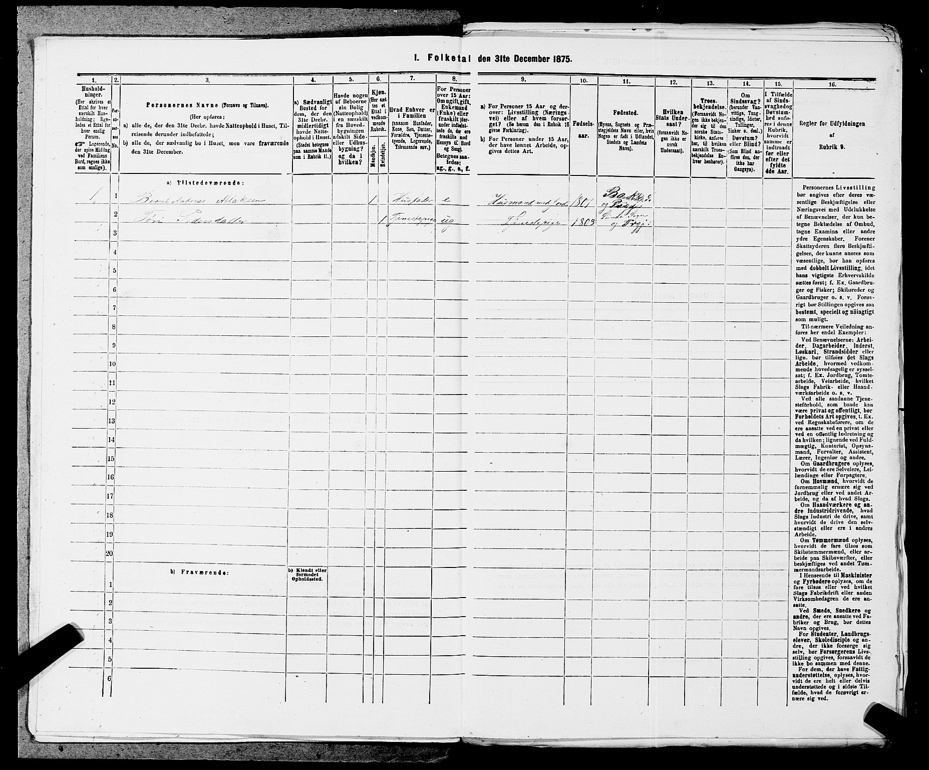 SAST, 1875 census for 1112P Lund, 1875, p. 667