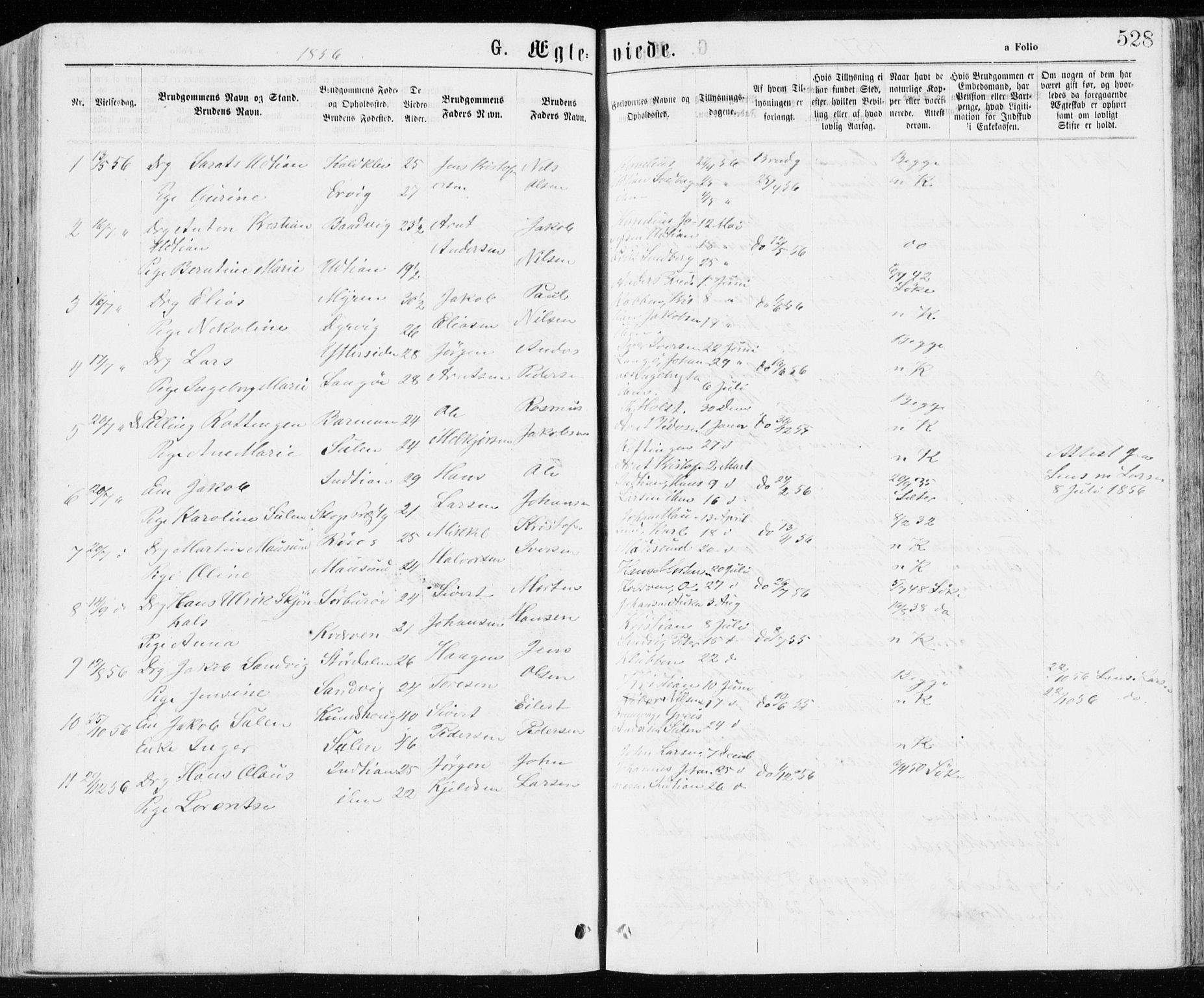 Ministerialprotokoller, klokkerbøker og fødselsregistre - Sør-Trøndelag, SAT/A-1456/640/L0576: Parish register (official) no. 640A01, 1846-1876, p. 528