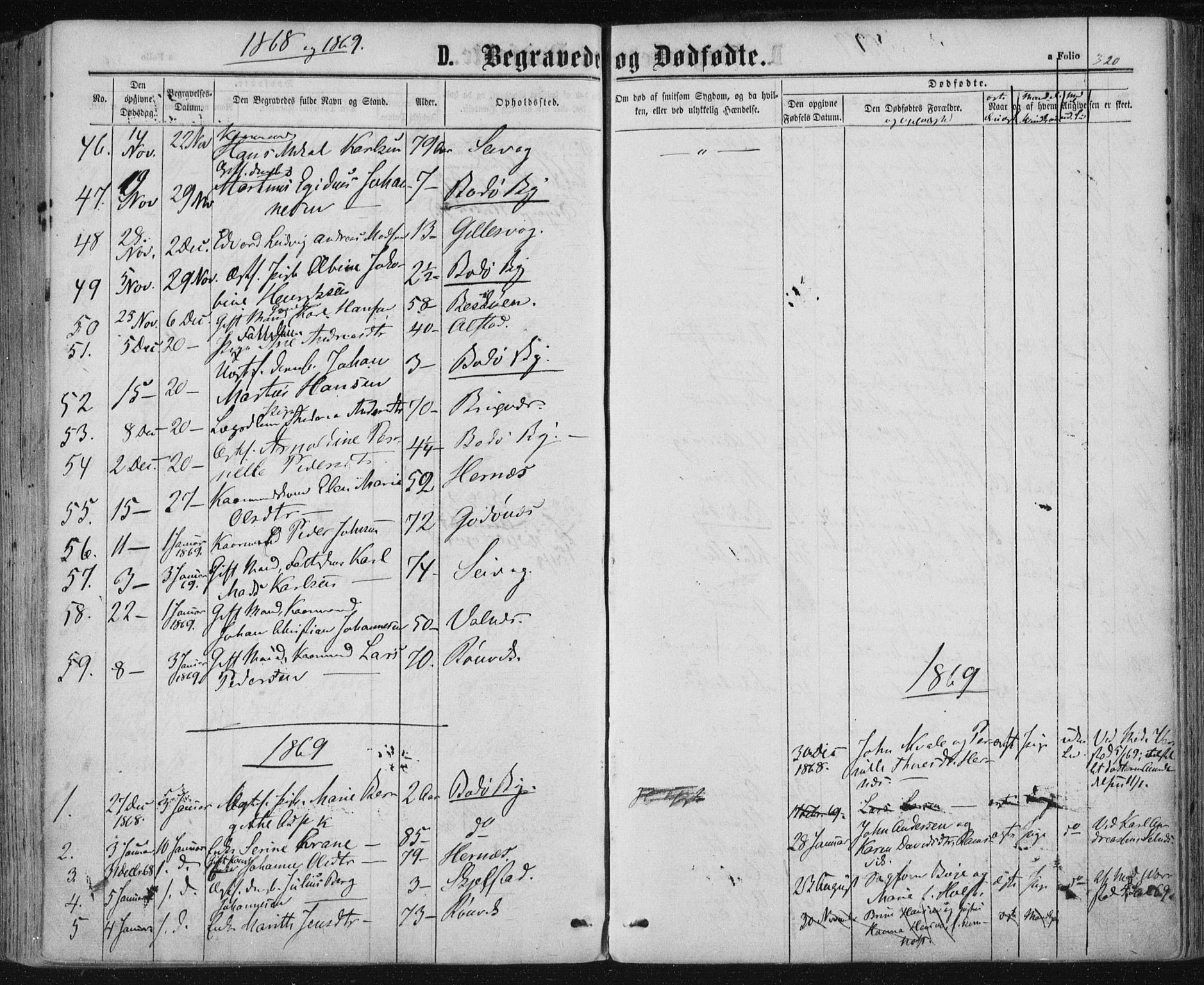 Ministerialprotokoller, klokkerbøker og fødselsregistre - Nordland, SAT/A-1459/801/L0008: Parish register (official) no. 801A08, 1864-1875, p. 320