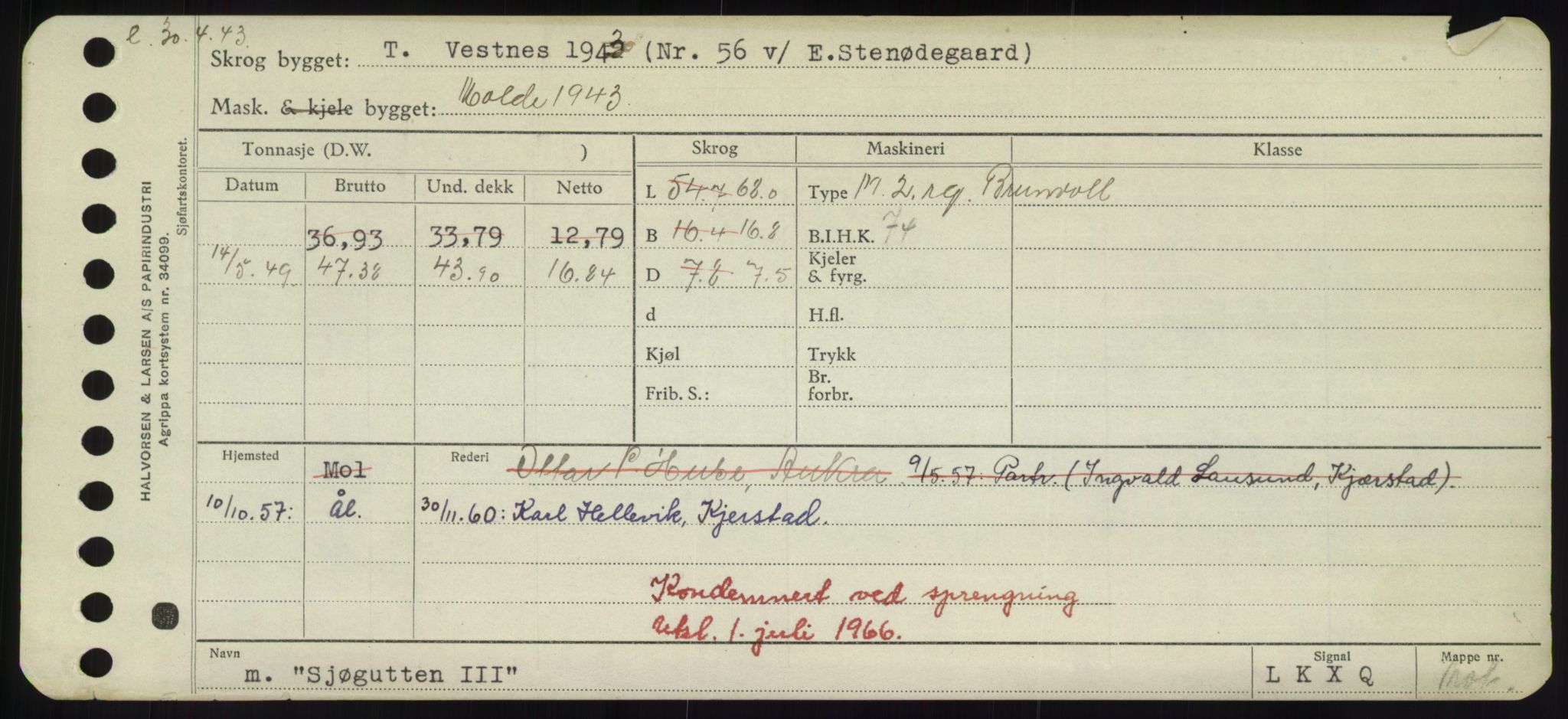 Sjøfartsdirektoratet med forløpere, Skipsmålingen, RA/S-1627/H/Hd/L0033: Fartøy, Sevi-Sjø, p. 387