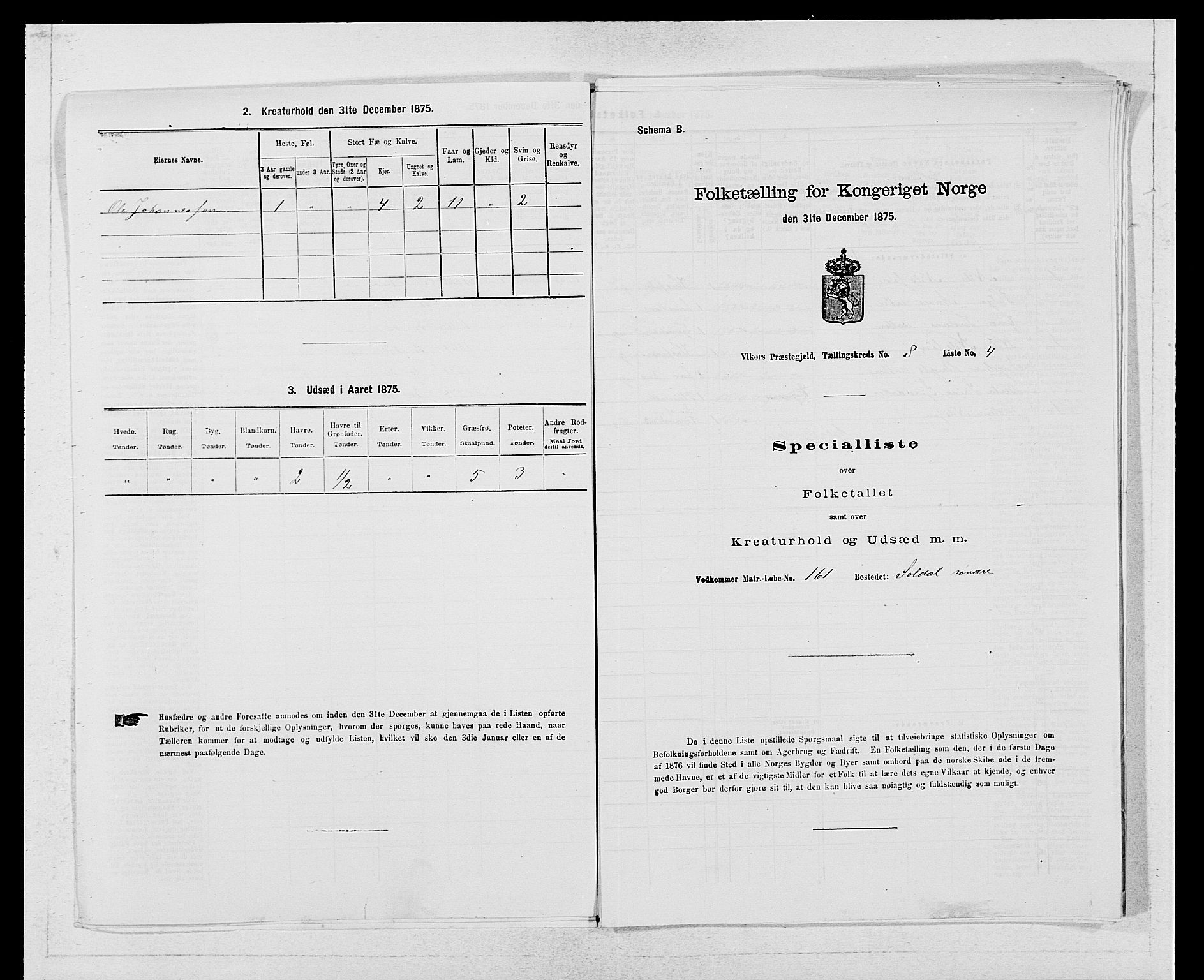 SAB, 1875 census for 1238P Vikør, 1875, p. 984