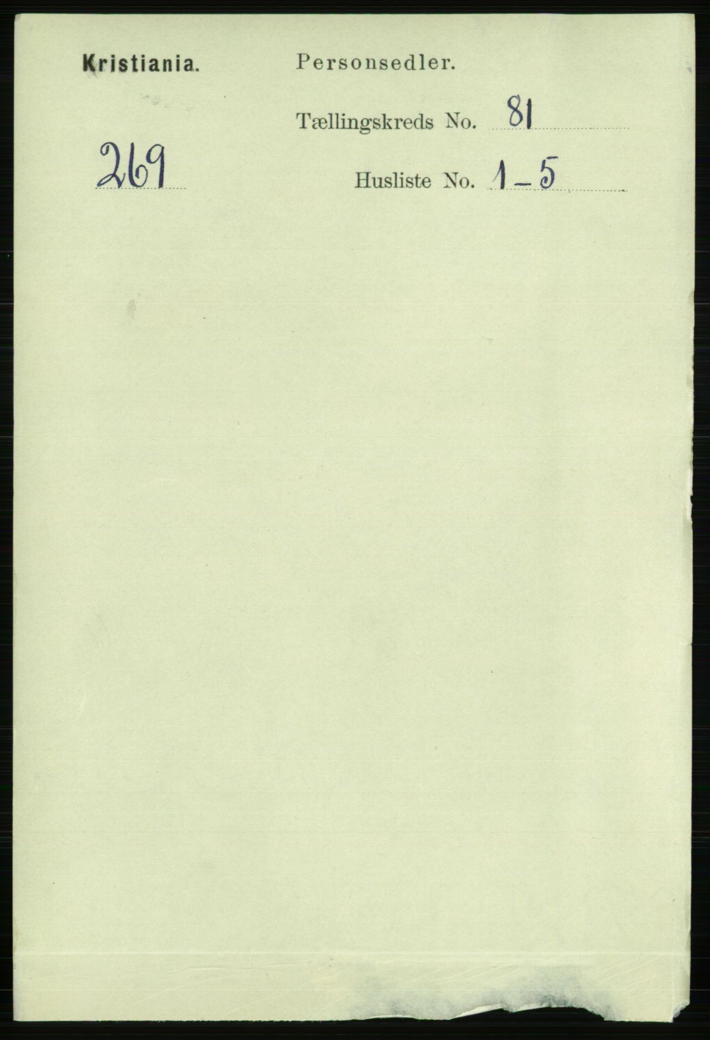 RA, 1891 census for 0301 Kristiania, 1891, p. 41524