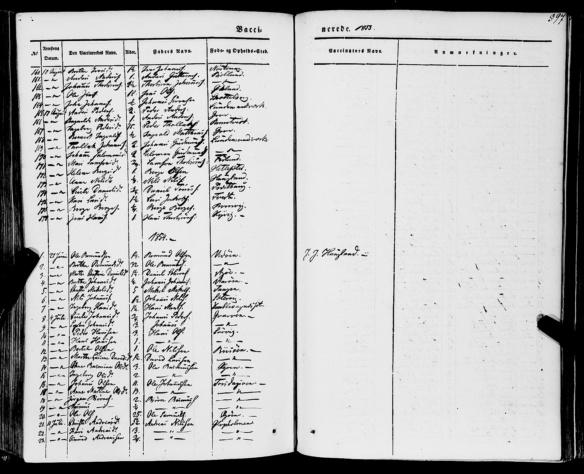 Stord sokneprestembete, AV/SAB-A-78201/H/Haa: Parish register (official) no. A 7, 1841-1861, p. 397