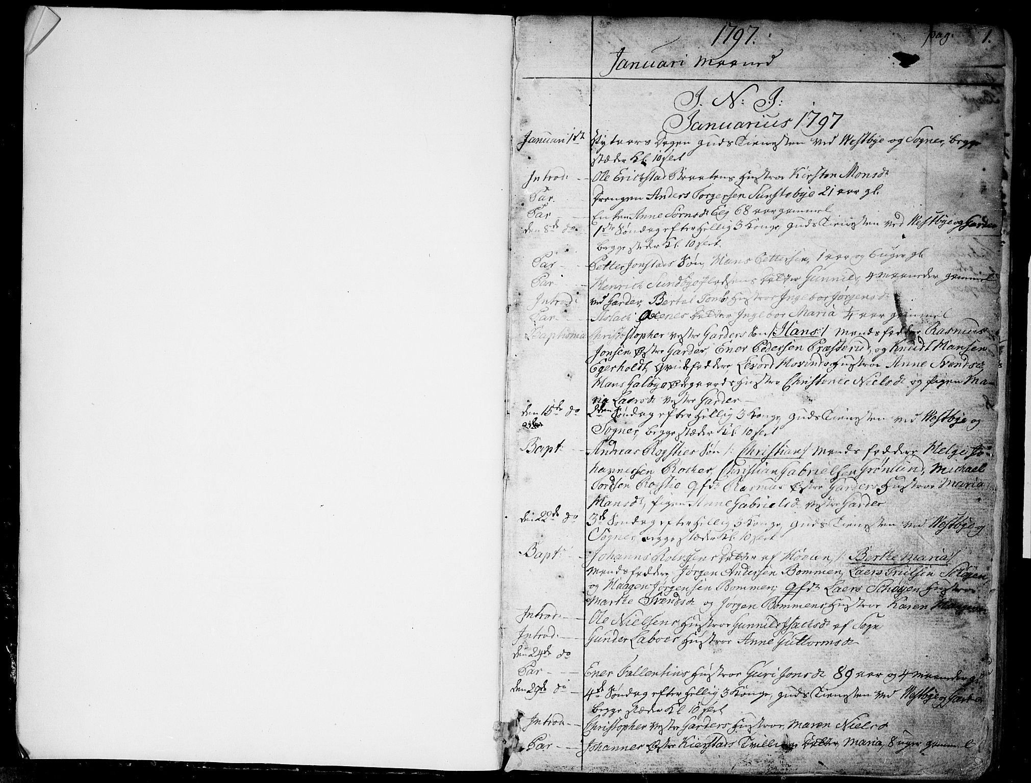 Vestby prestekontor Kirkebøker, SAO/A-10893/F/Fa/L0004: Parish register (official) no. I 4, 1797-1813, p. 0-1