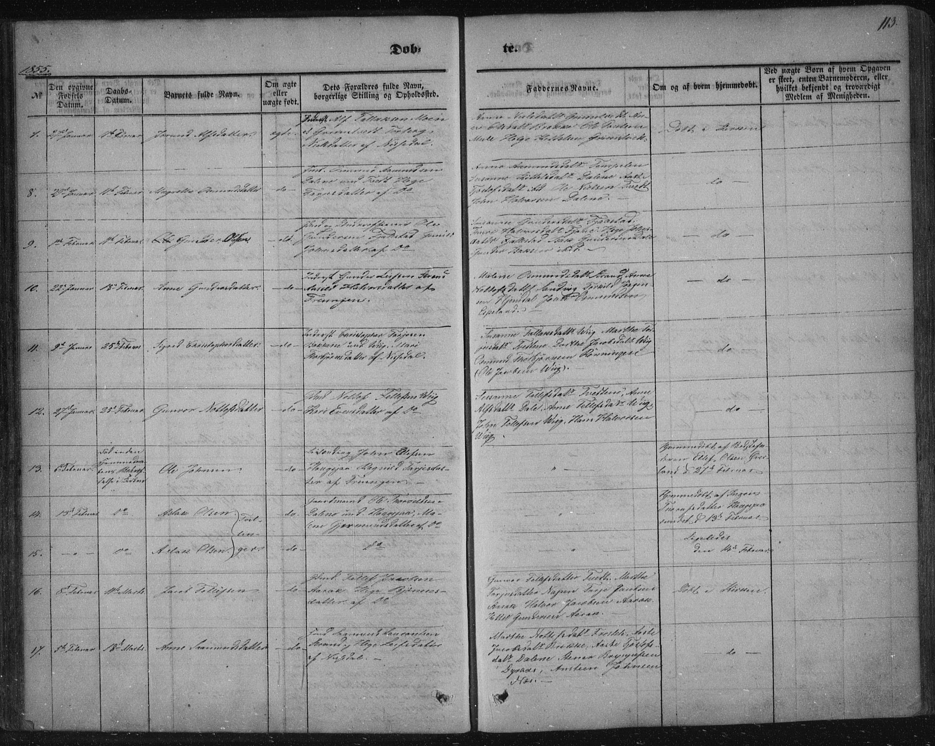 Nissedal kirkebøker, SAKO/A-288/F/Fa/L0003: Parish register (official) no. I 3, 1846-1870, p. 112-113