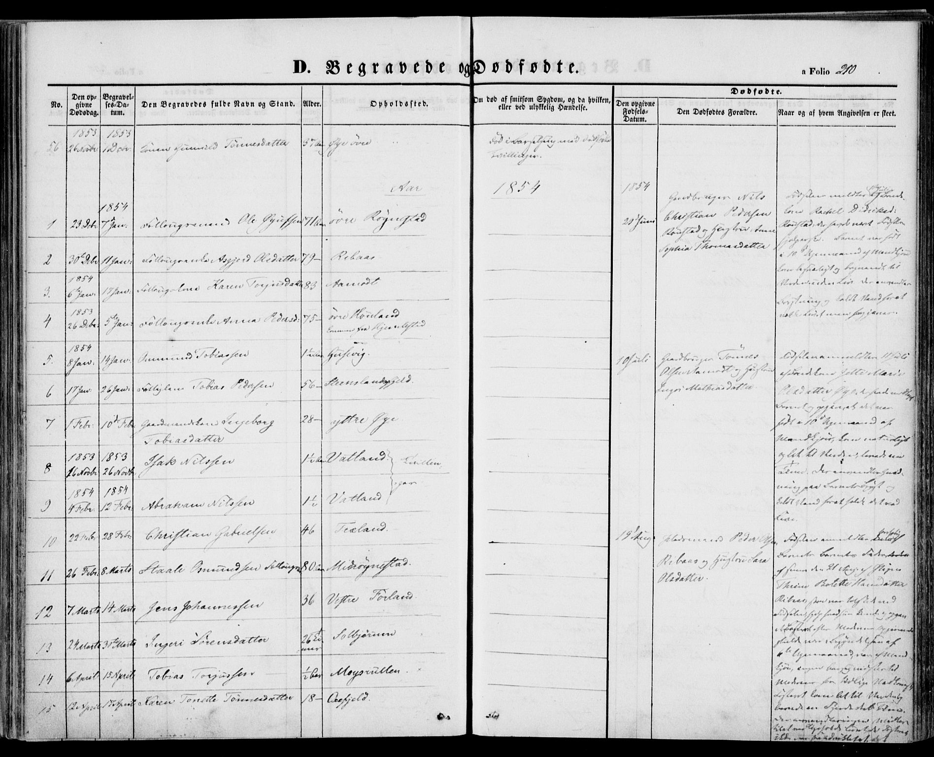 Kvinesdal sokneprestkontor, SAK/1111-0026/F/Fa/Fab/L0005: Parish register (official) no. A 5, 1844-1857, p. 210