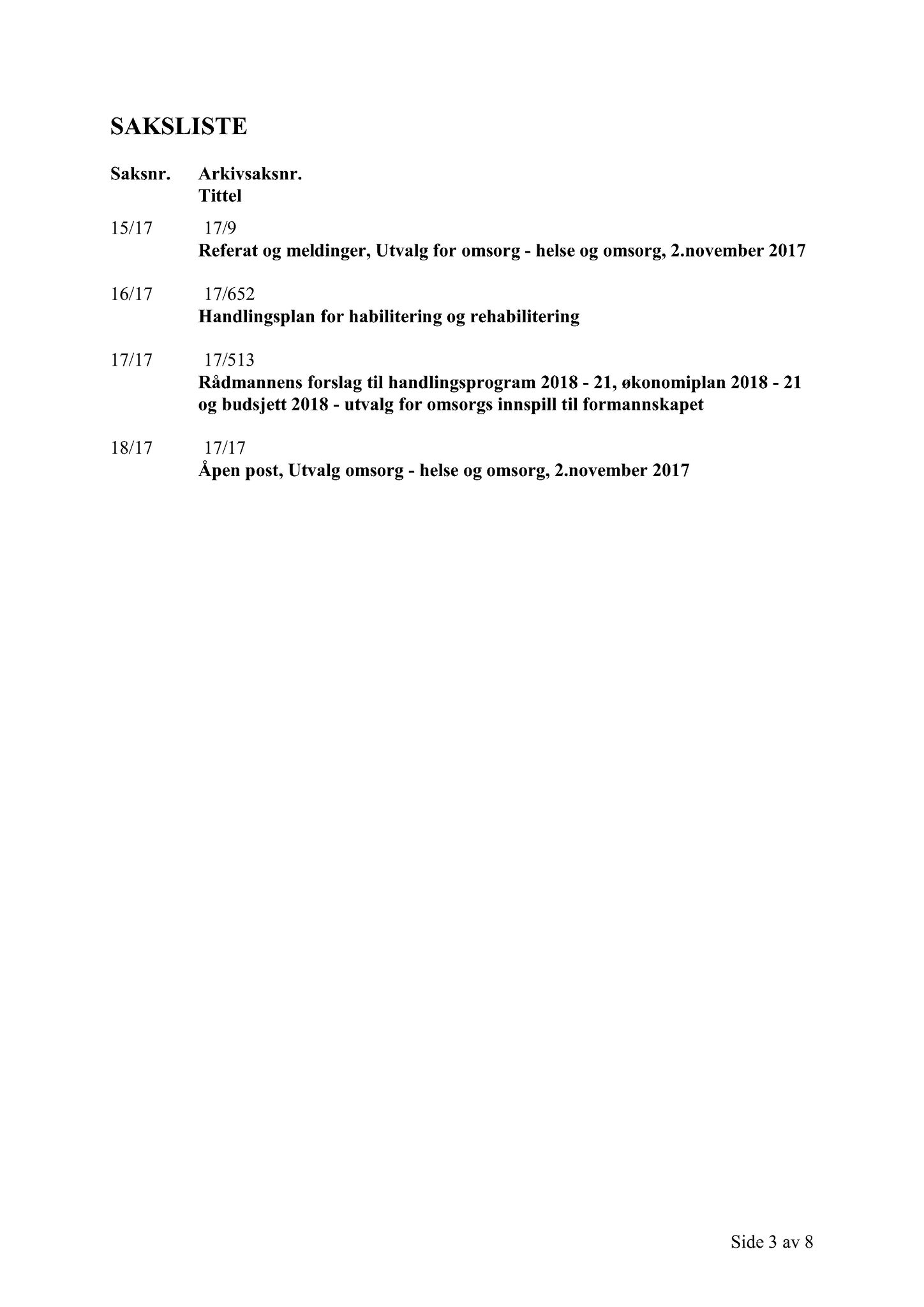 Klæbu Kommune, TRKO/KK/05-UOm/L008: Utvalg for omsorg - Møtedokumenter, 2017, p. 408