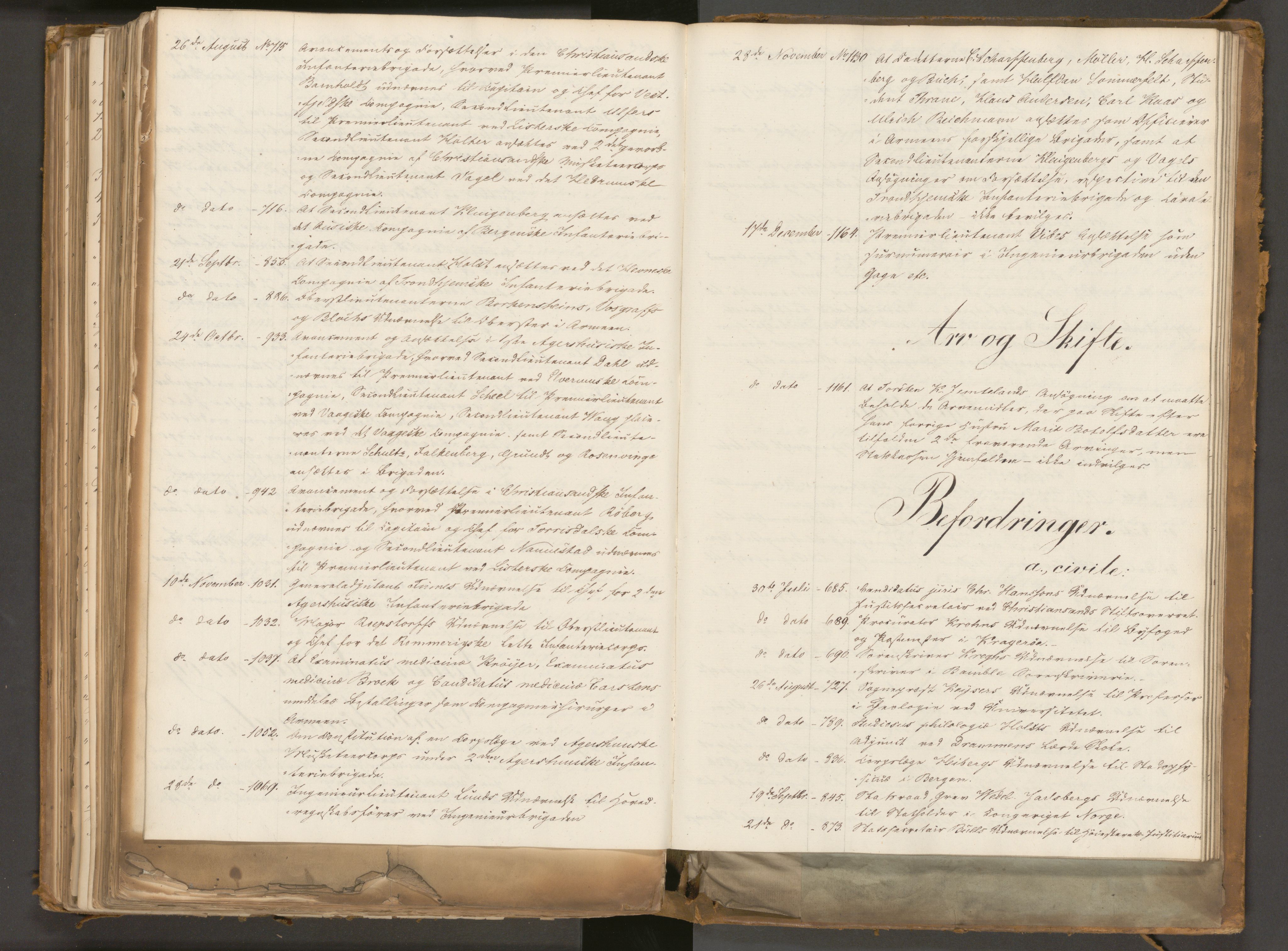 Statsrådssekretariatet, AV/RA-S-1001/A/Ab/L0043: Kgl. res. nr. 632-1192, 2. halvår, 1836