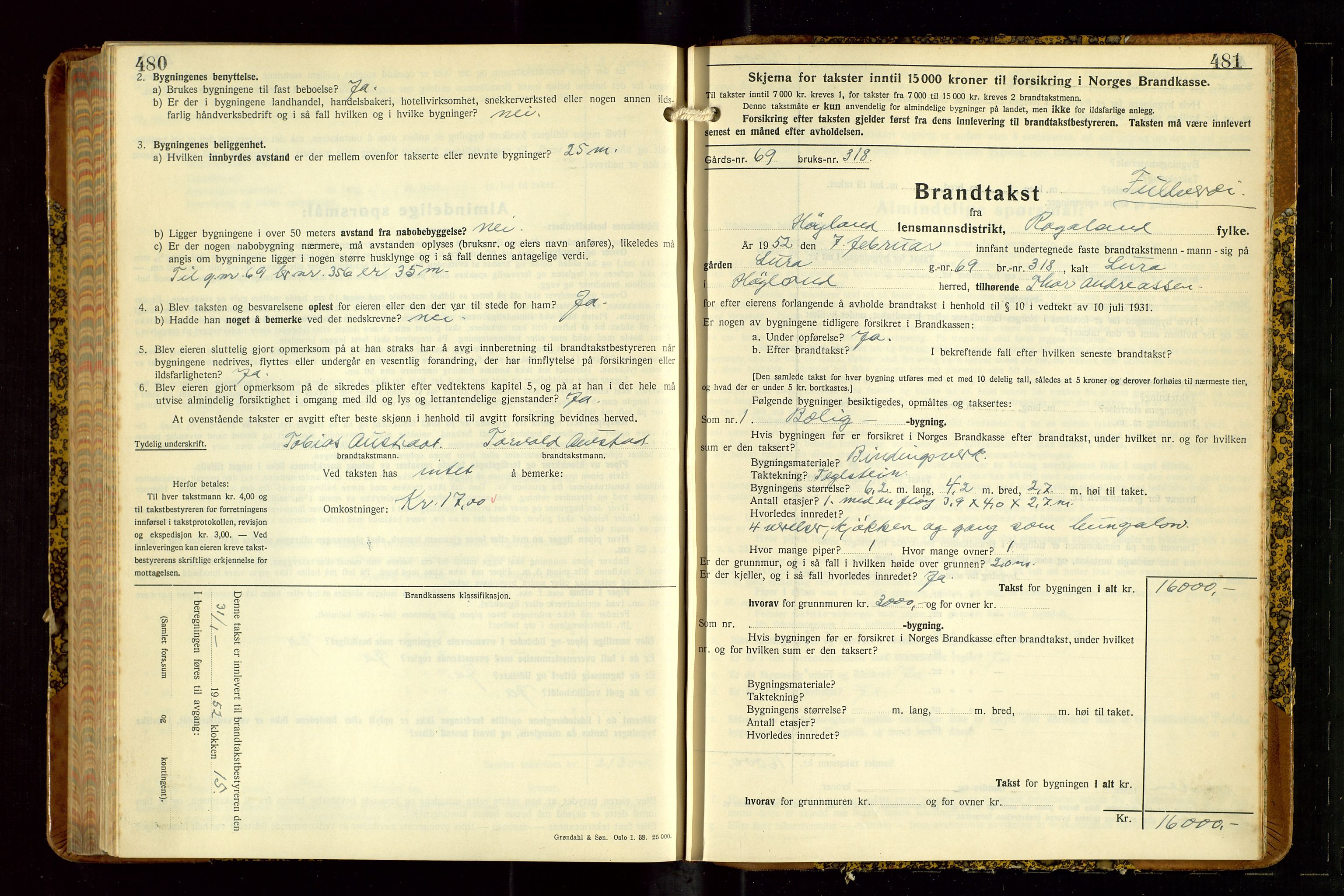 Høyland/Sandnes lensmannskontor, AV/SAST-A-100166/Gob/L0008: "Branntakstprotokoll", 1940-1952, p. 480-481