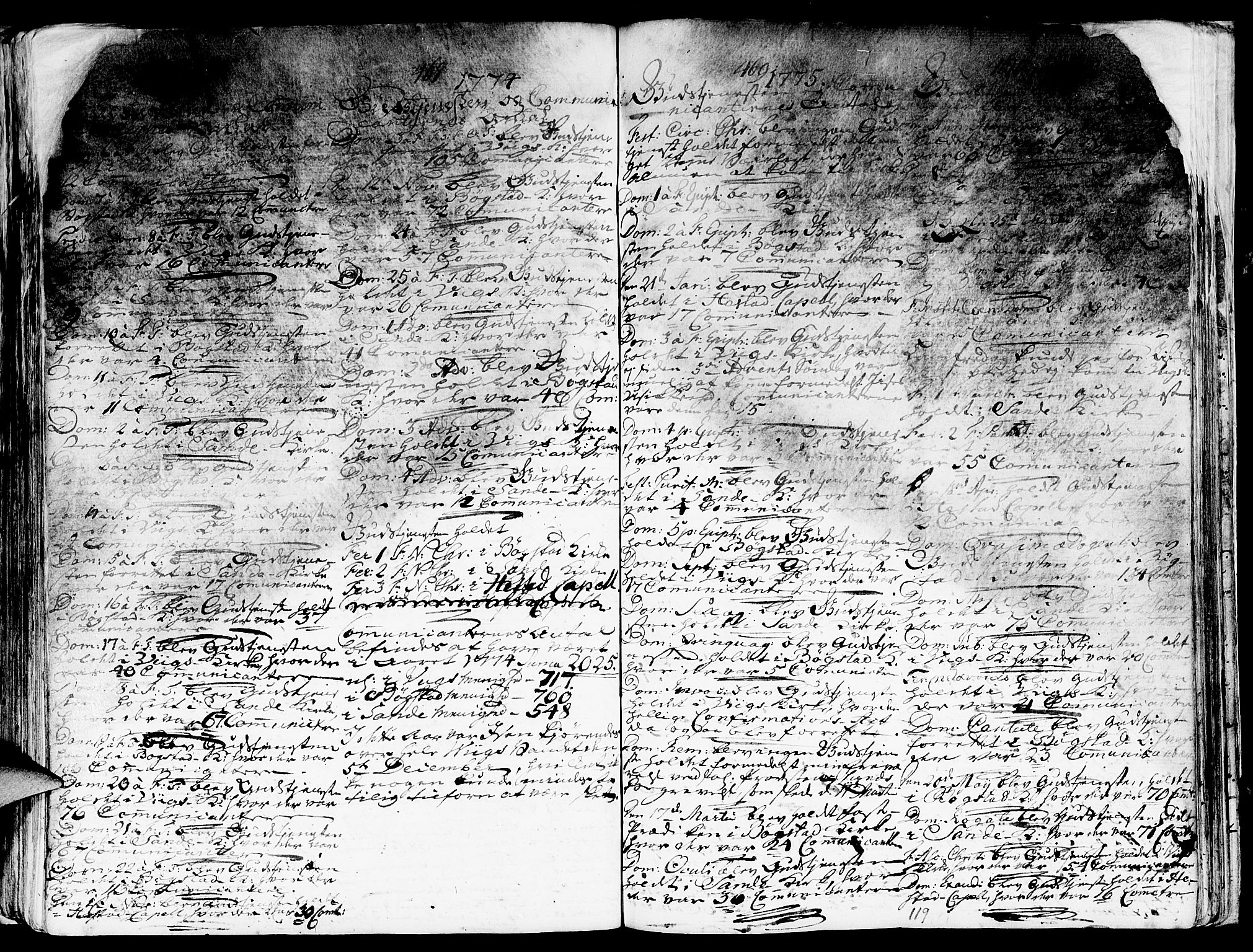 Gaular sokneprestembete, AV/SAB-A-80001/H/Haa: Parish register (official) no. A 1, 1755-1785, p. 119