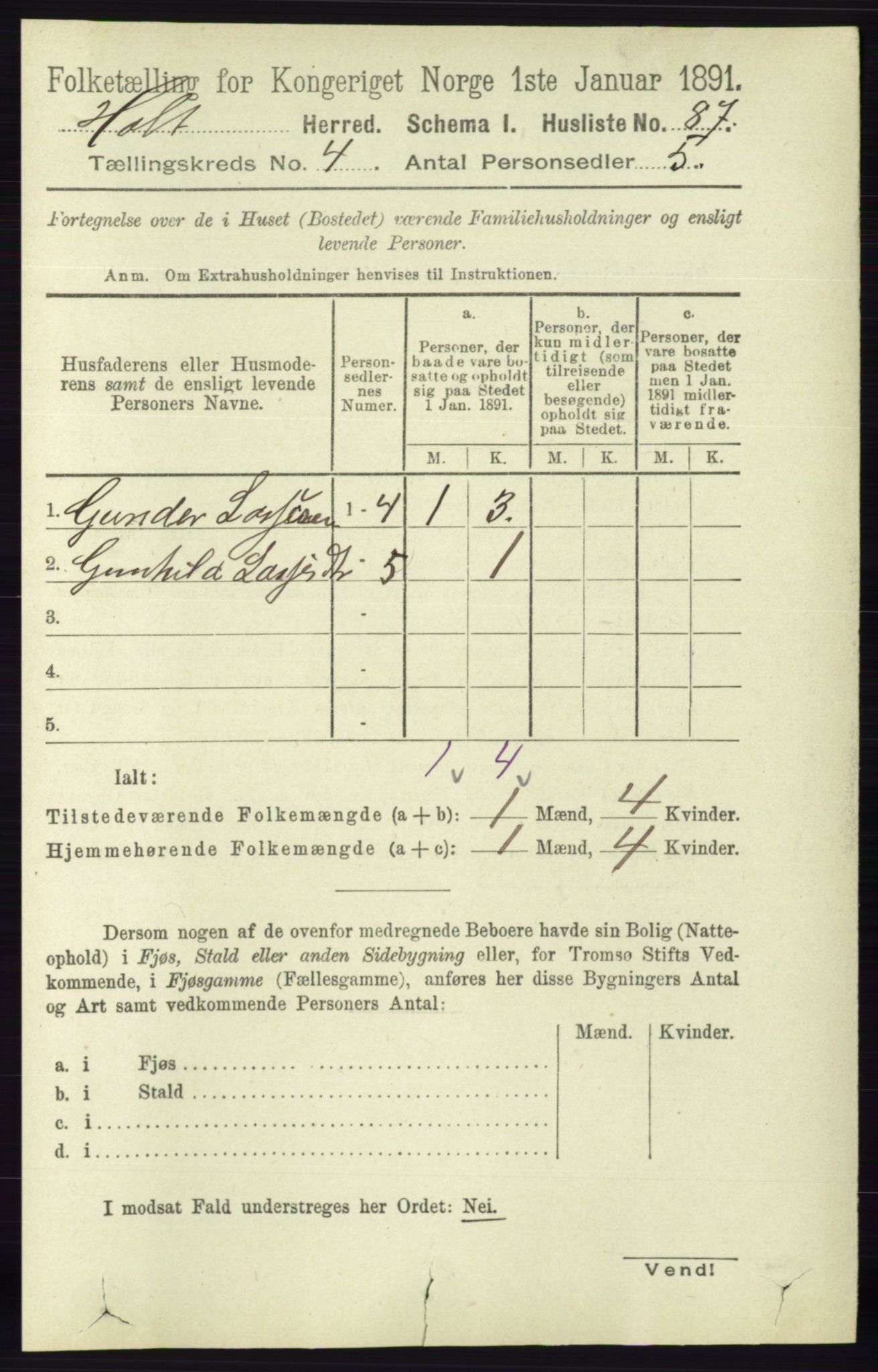 RA, 1891 census for 0914 Holt, 1891, p. 1631