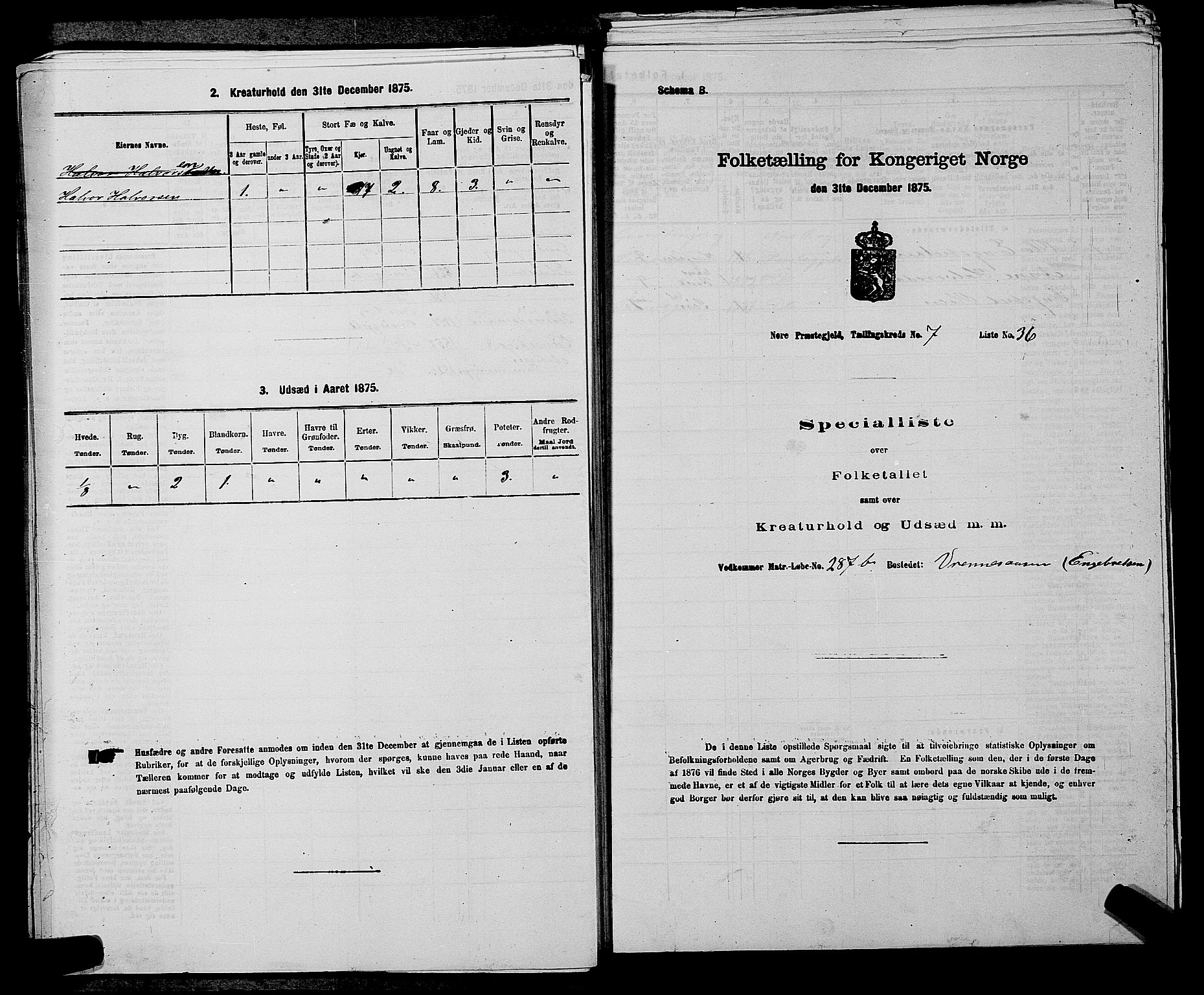 SAKO, 1875 census for 0633P Nore, 1875, p. 914