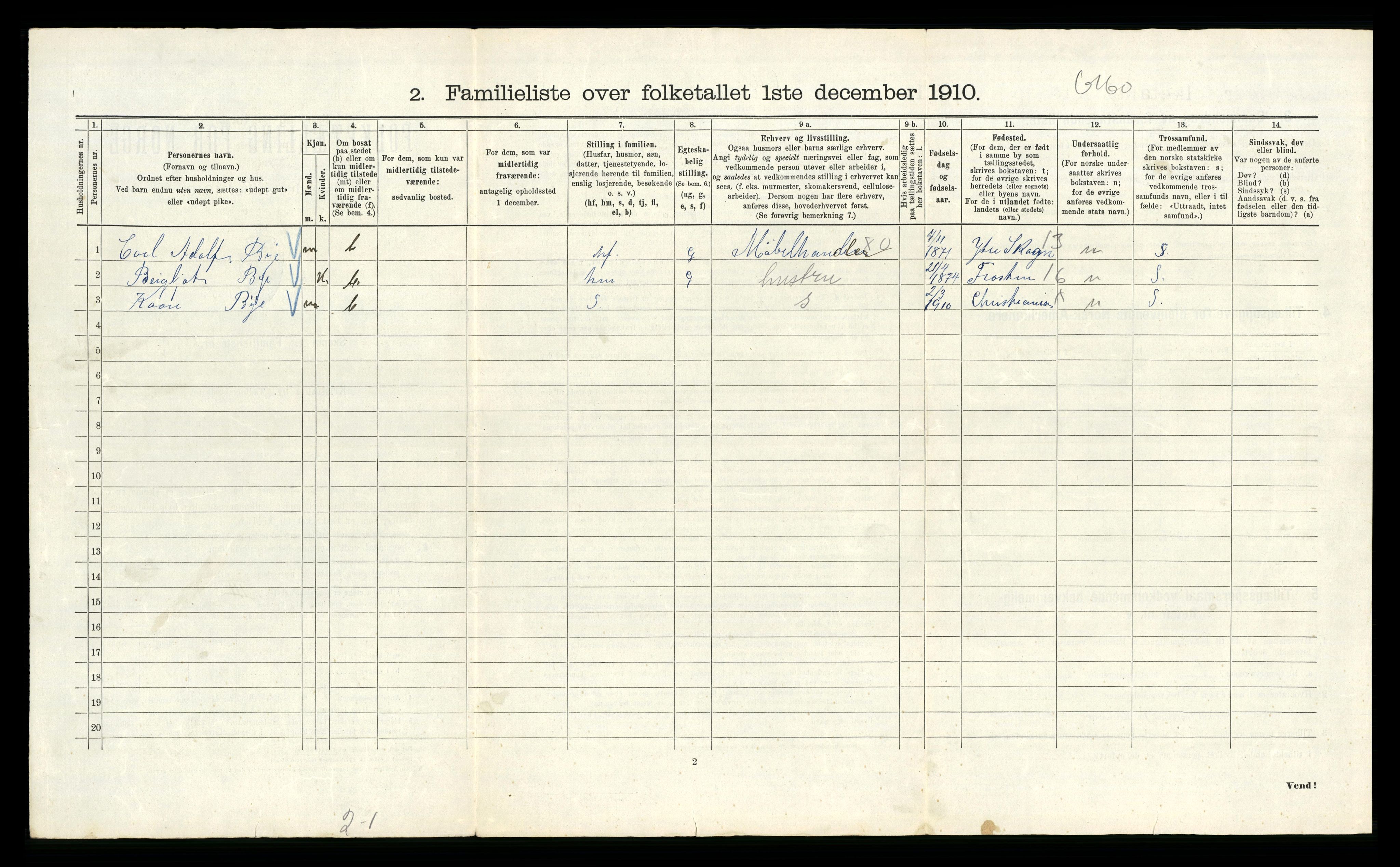 RA, 1910 census for Kristiania, 1910, p. 48136